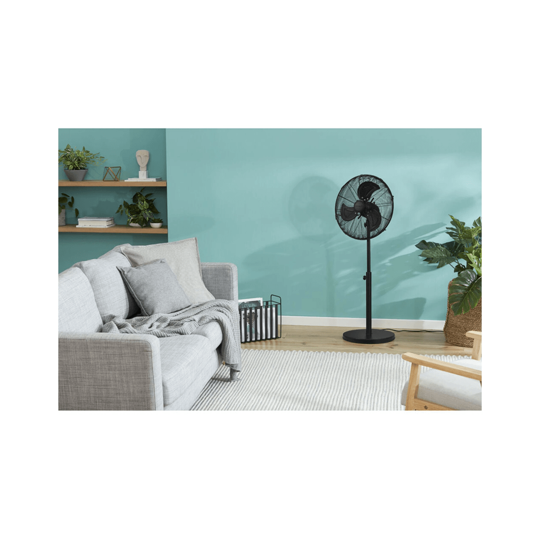 3 DIMPLEX 40cm Pedestal Fan High Velocity 3 Speed Adjustable Oscillating
 - black, 3 of 3