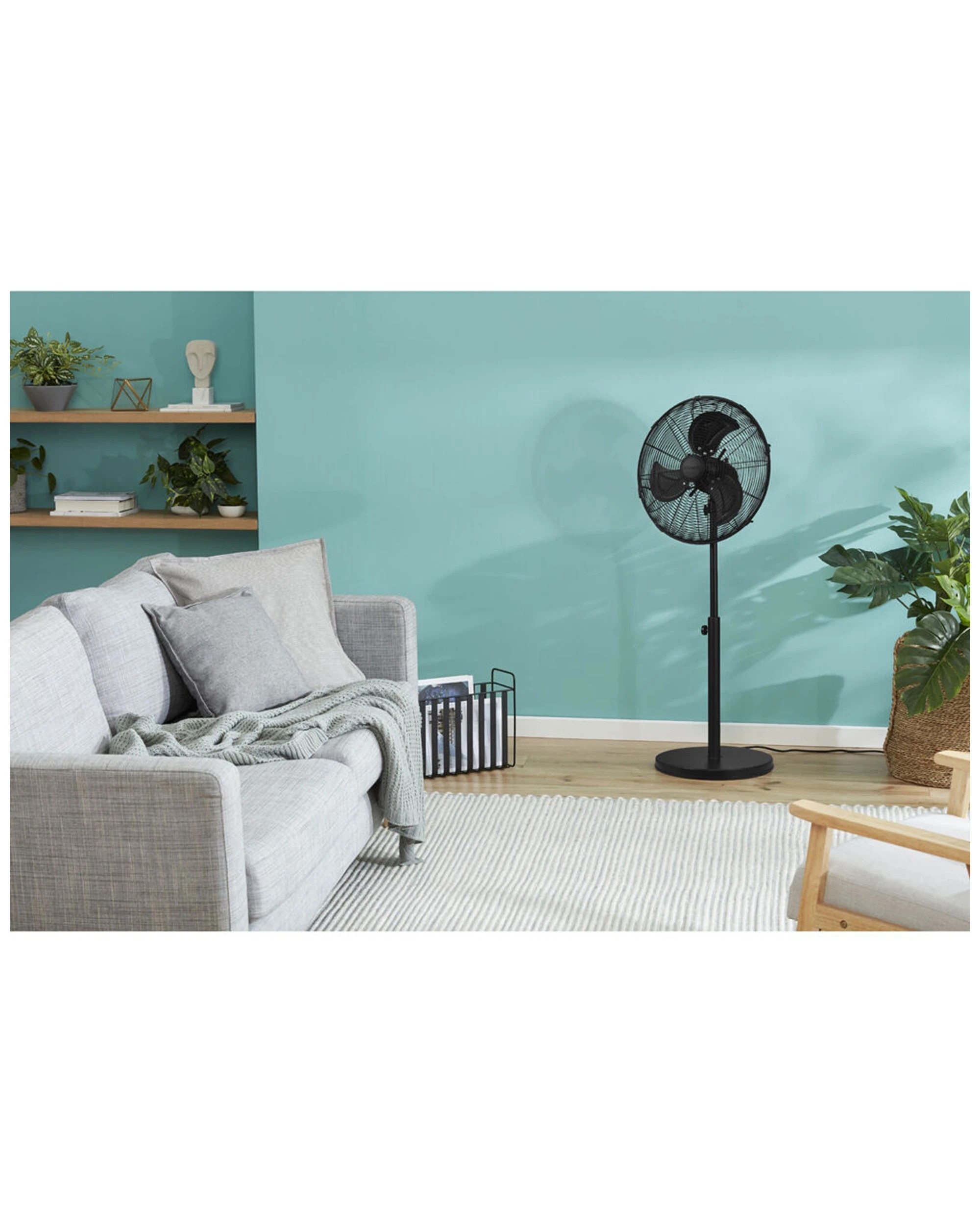 3 DIMPLEX 40cm Pedestal Fan High Velocity 3 Speed Adjustable Oscillating
 - black, 3 of 3