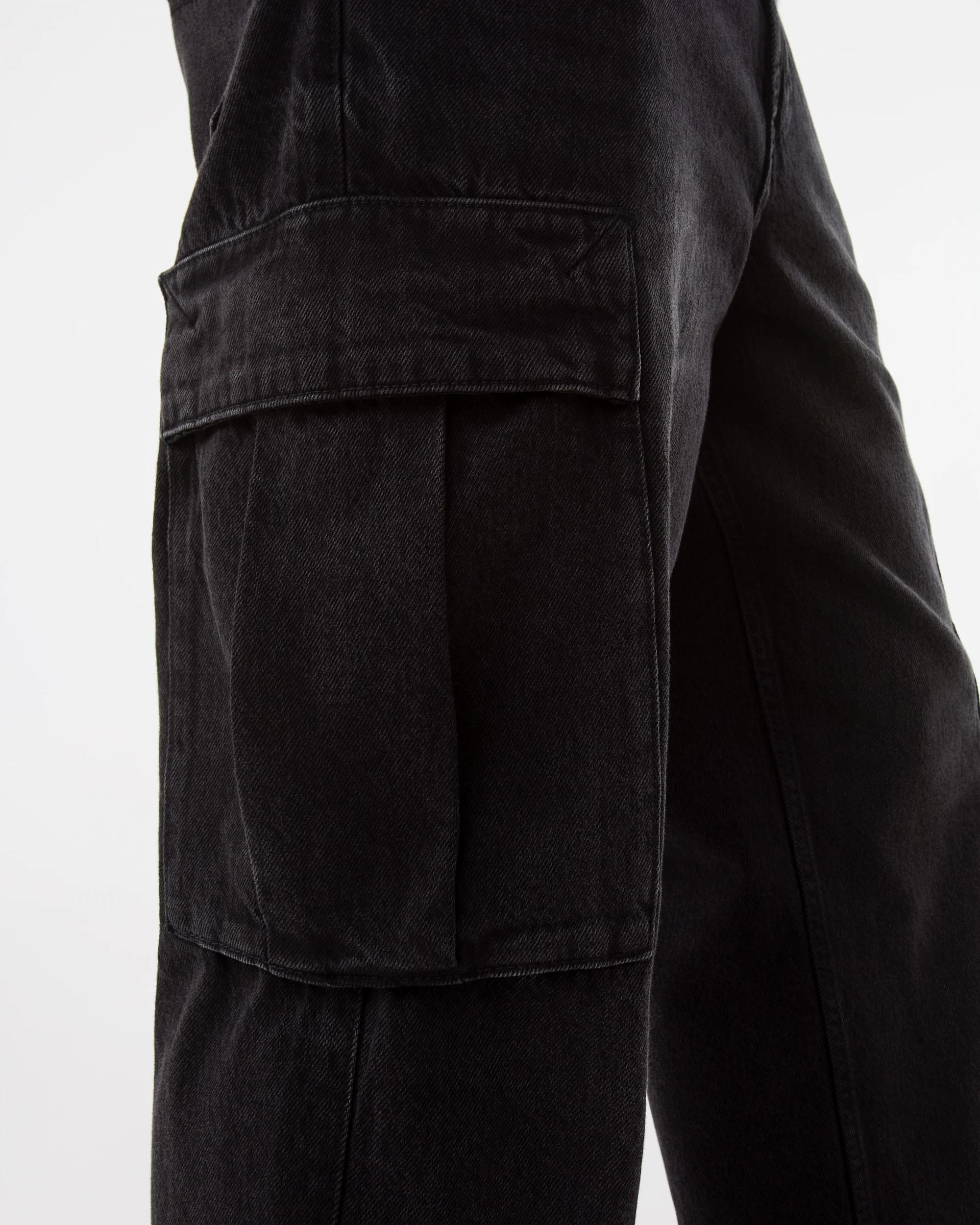 6 Baggy Cargo Jeans Black Wash, 6 of 9