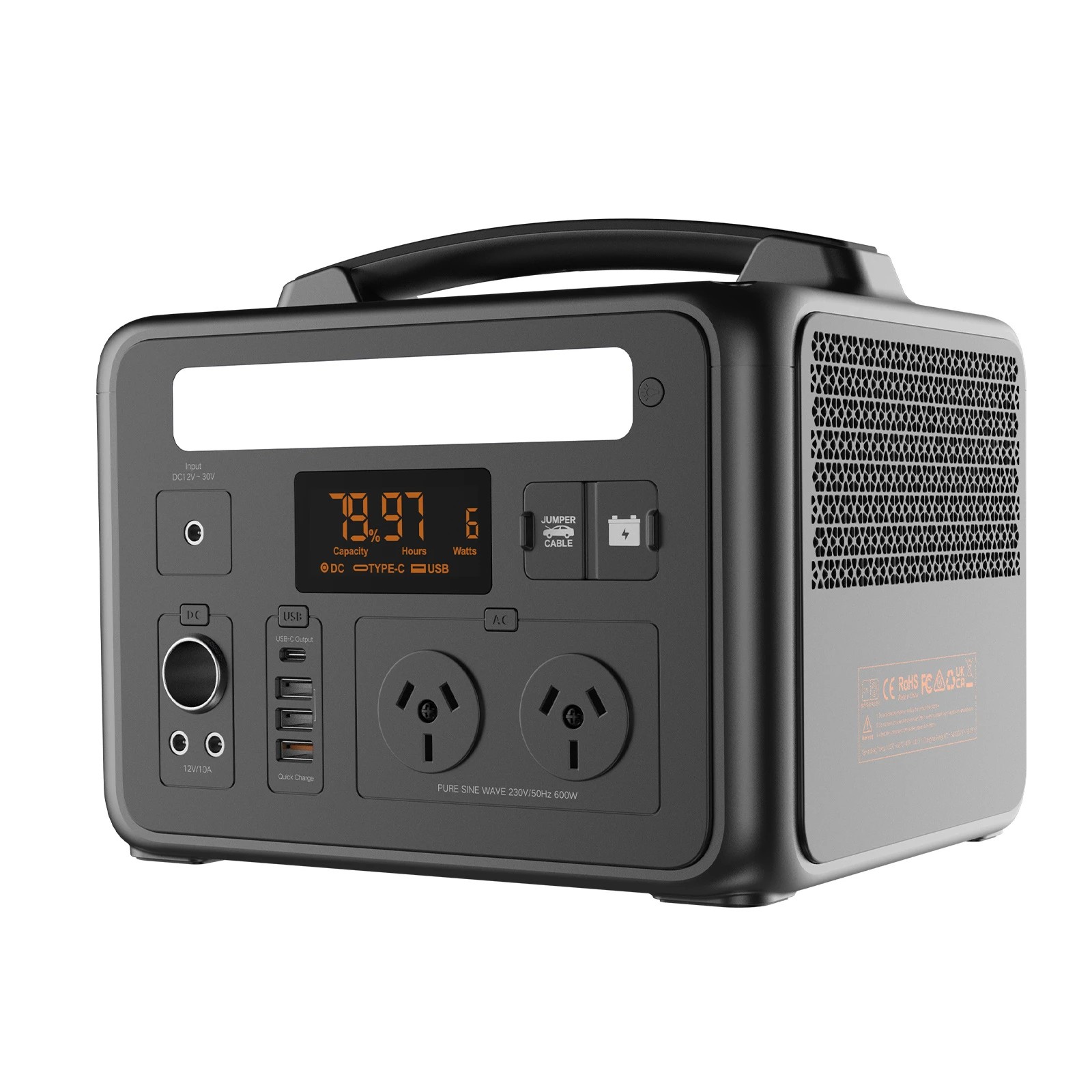 8 VoltX E600 600W 307Wh LiFePO4 Portable Power Station, Pure Sine Wave, Camping & Home Backup, 8 of 10