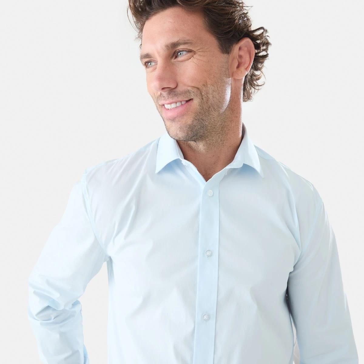 4 Workwear Long Sleeve Business Shirt Blu Light, 4 of 6