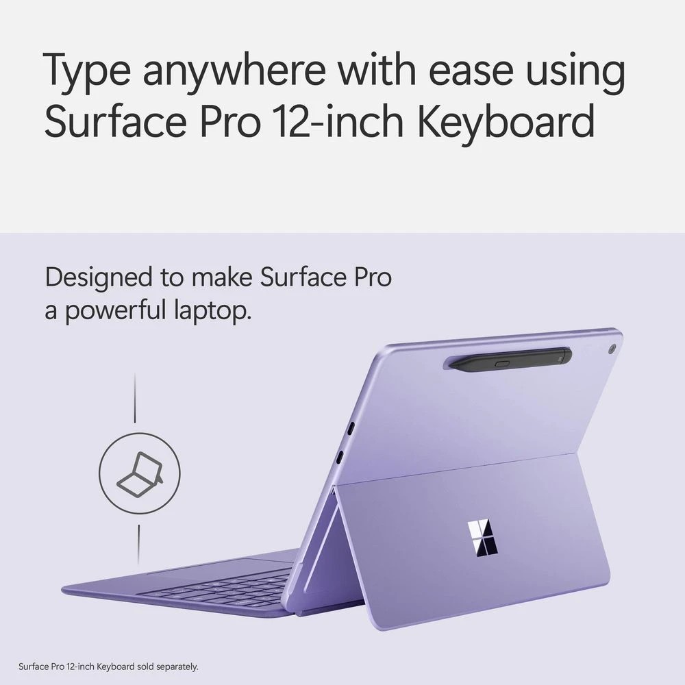 2 Microsoft Surface Pro 12-inch Keyboard with Slim Pen Violet, 2 of 10