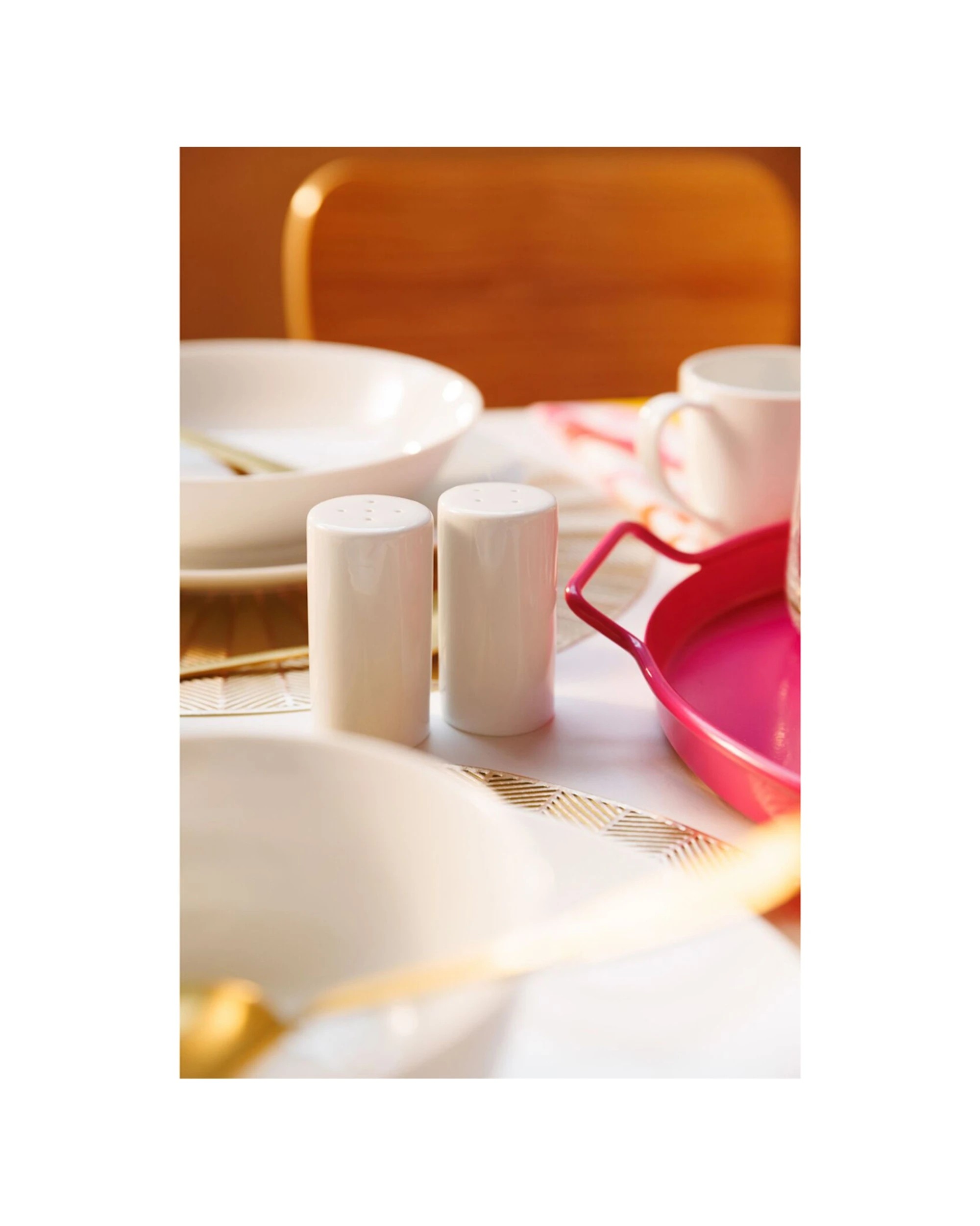 8 Mikasa 4pc Chalk Porcelain Salt and Pepper Shakers Kitchen Utensils Set - White, 8 of 8