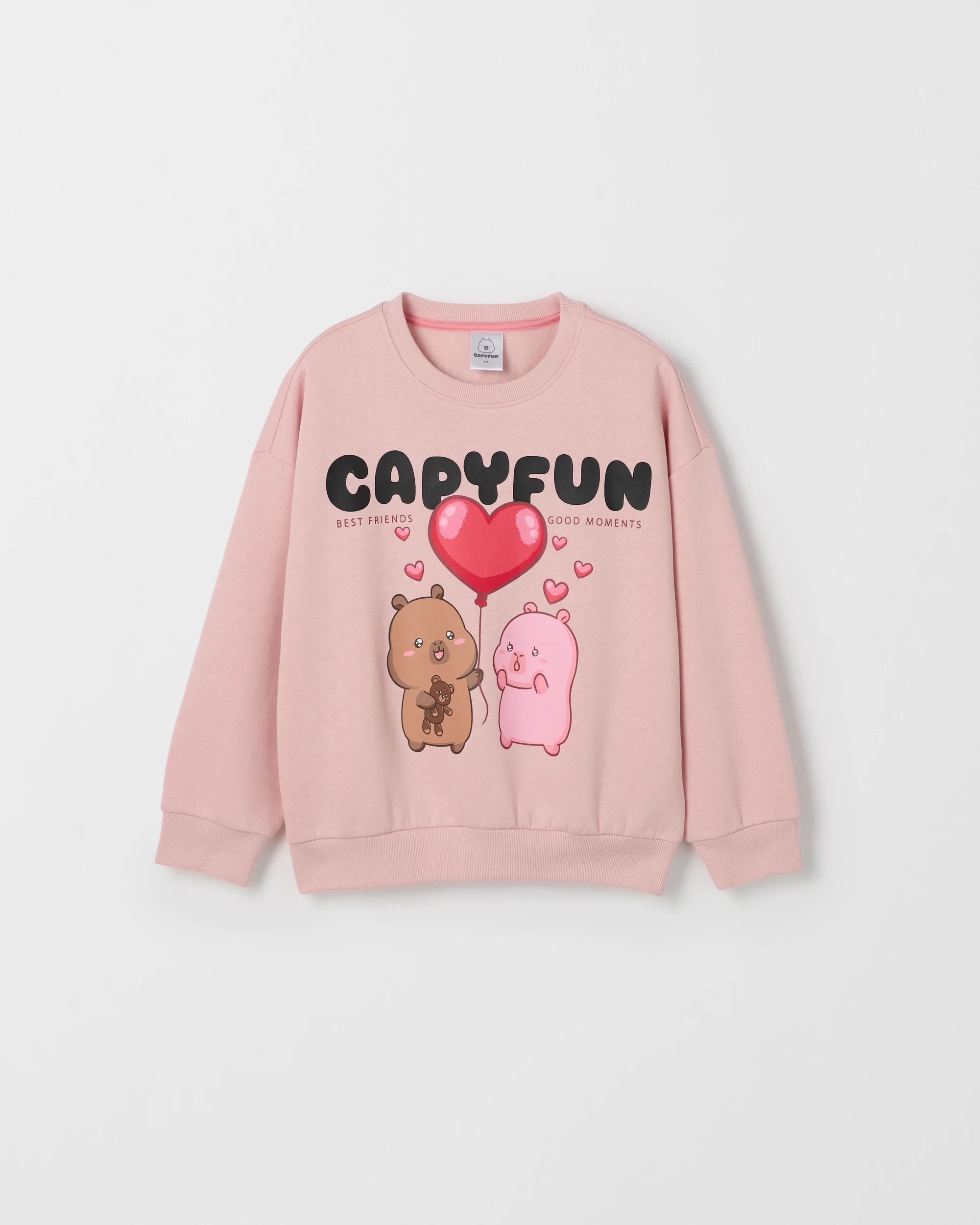 1 CapyFun Australian Cotton Blend Jumper PINK CAPYFUN LOTUS, 1 of 2