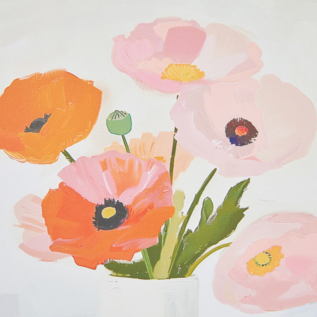 3 Poppies Vase Framed Canvas, 3 of 5