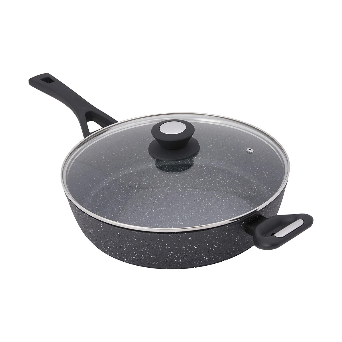 2 30cm Stone Blast Saute Pan - Black, 2 of 7