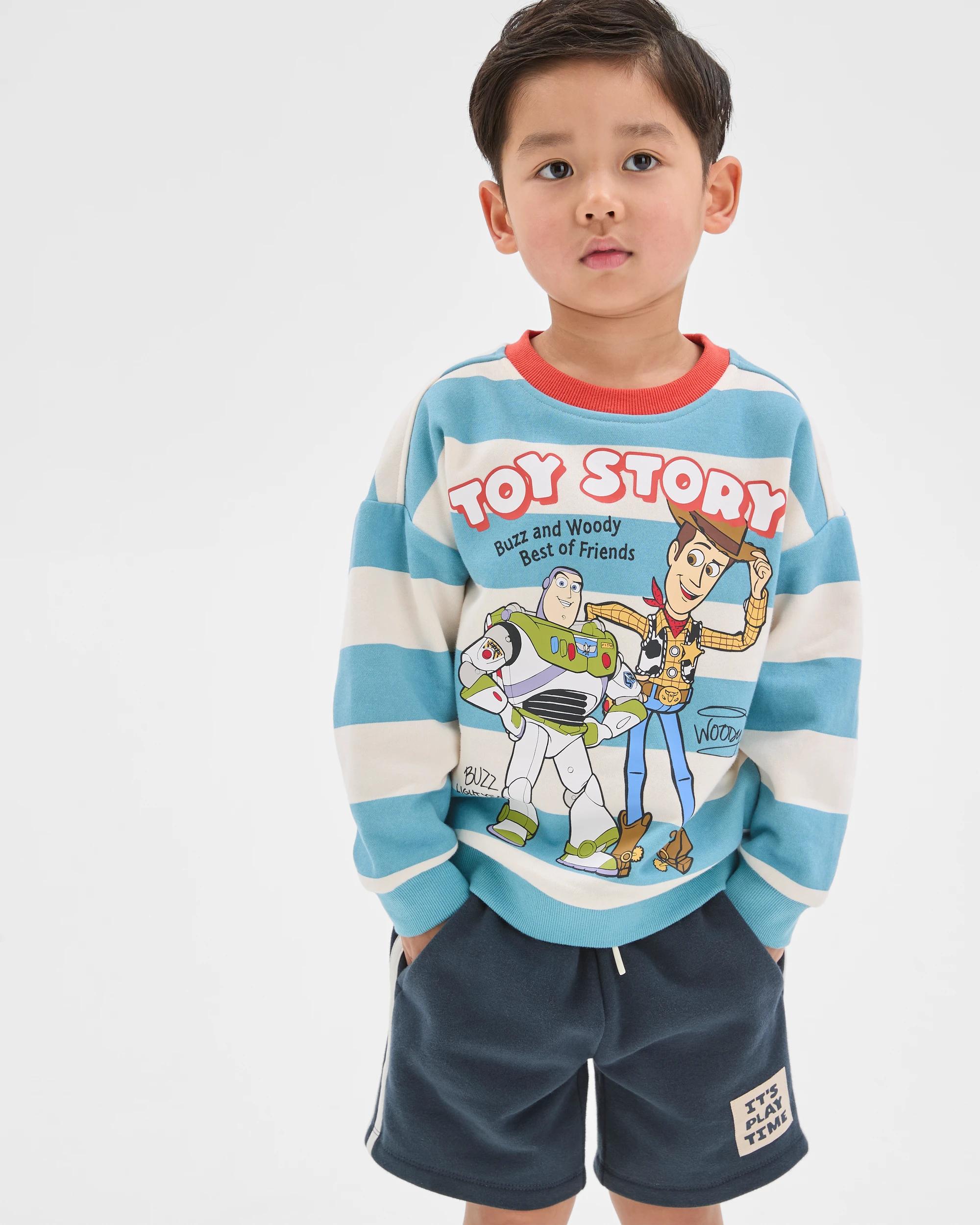 2 Disney Pixar Toy Story Australian Cotton Blend Jumper and Shorts Set BLUE, 2 of 6