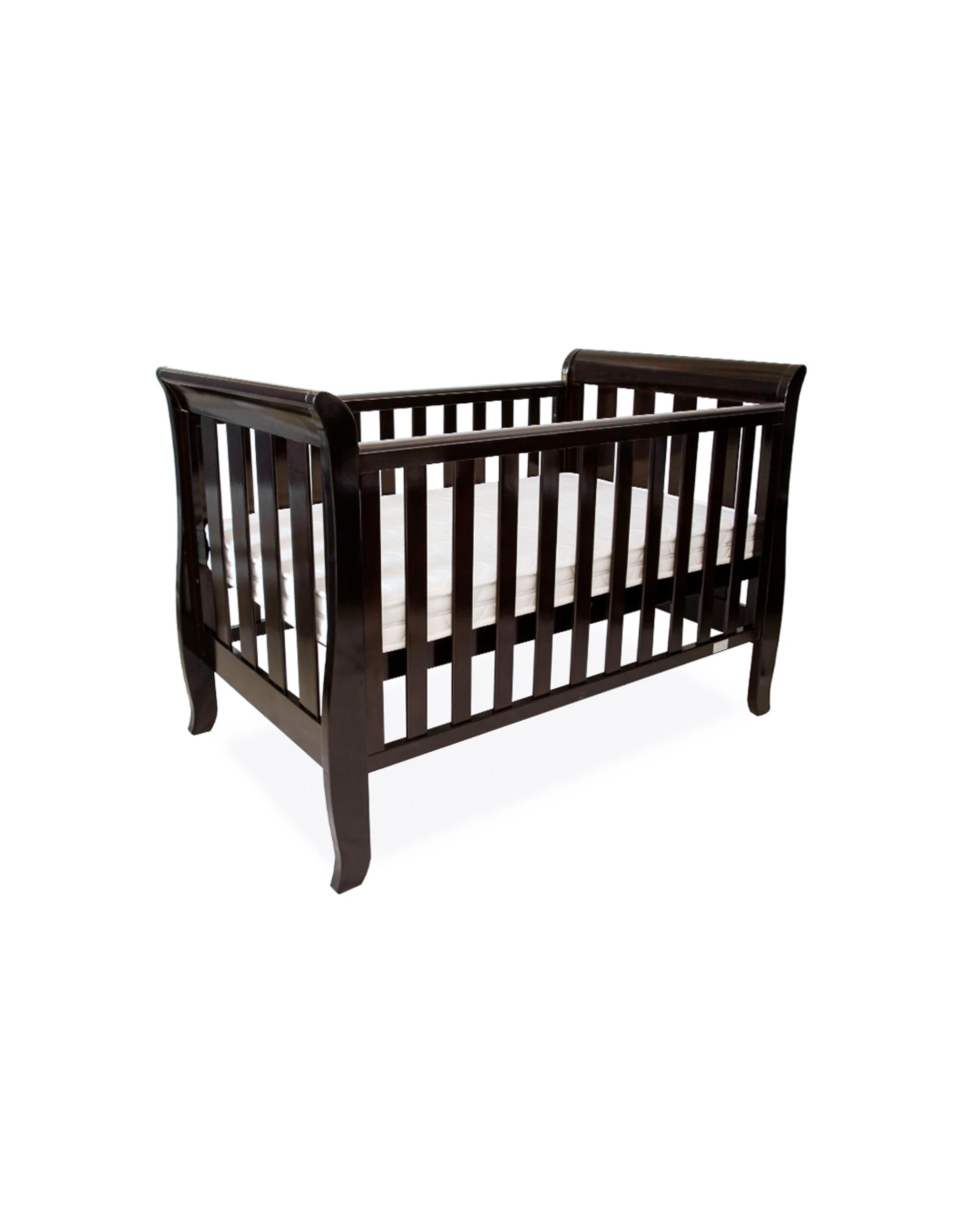 1 Babyhood Classic Sleigh Cot - Natural, 1 of 5