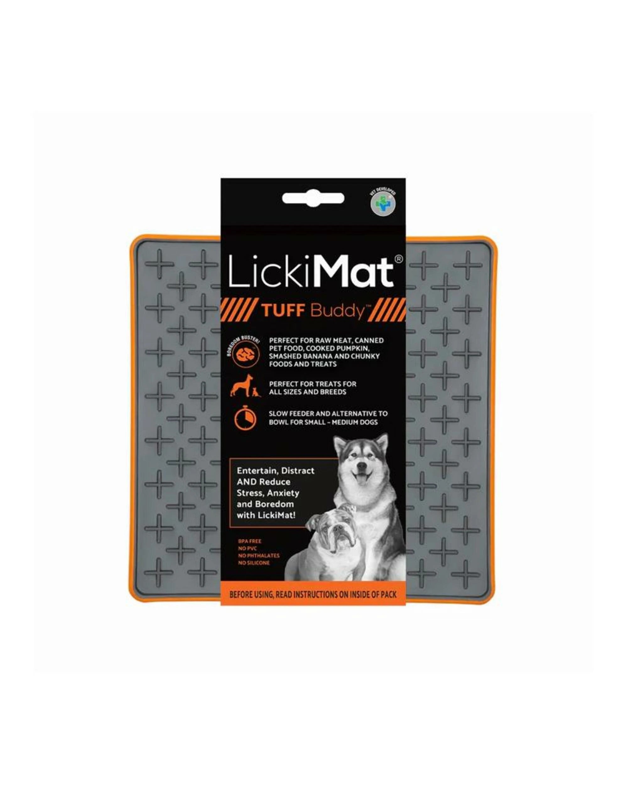 1 Lickimat Dog Feeder Tuff Buddy Orange, 1 of 1