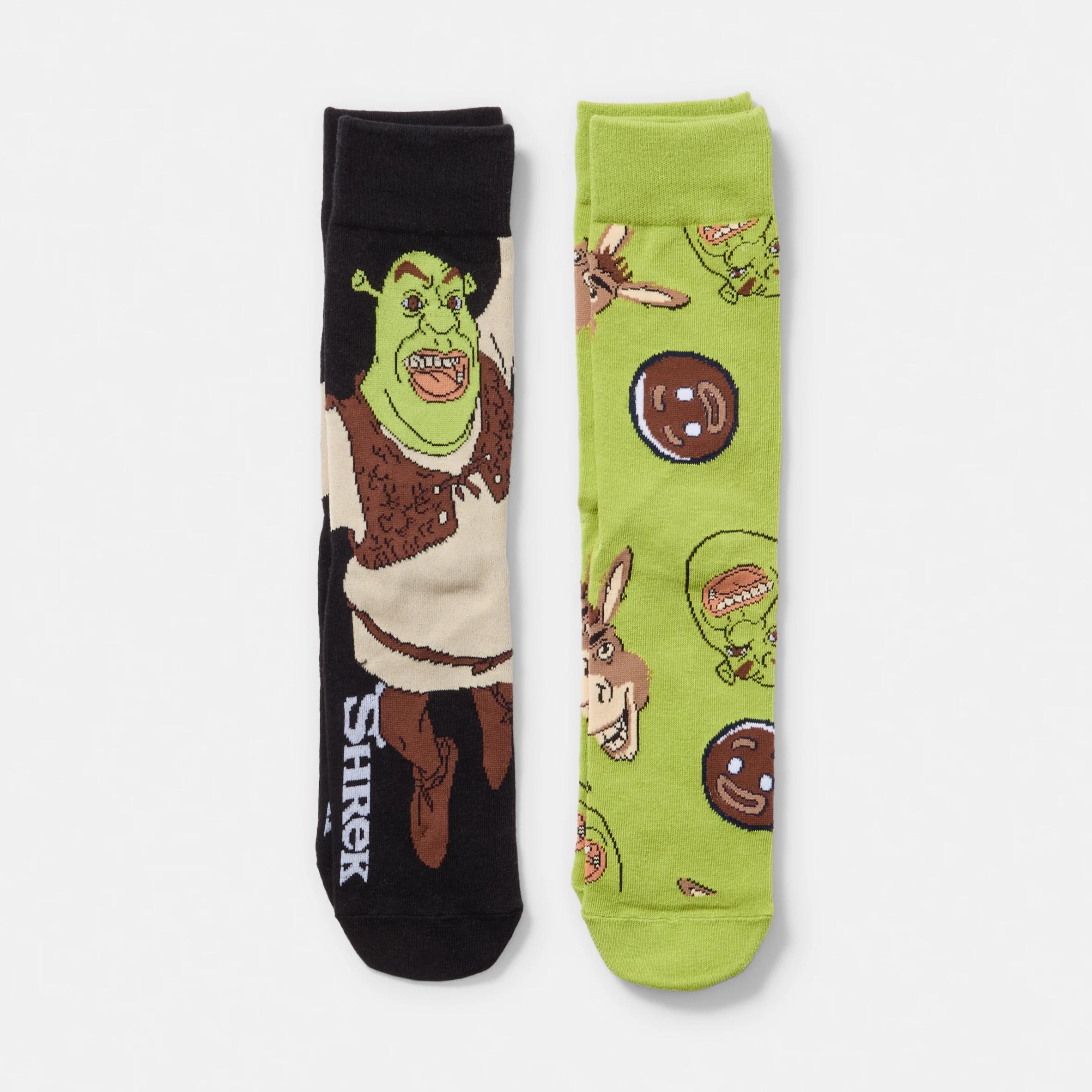 1 2 Pack Shrek License Socks 2PK SHREK, 1 of 3