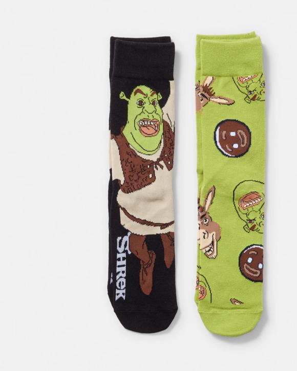 2 Pack Shrek License Socks
