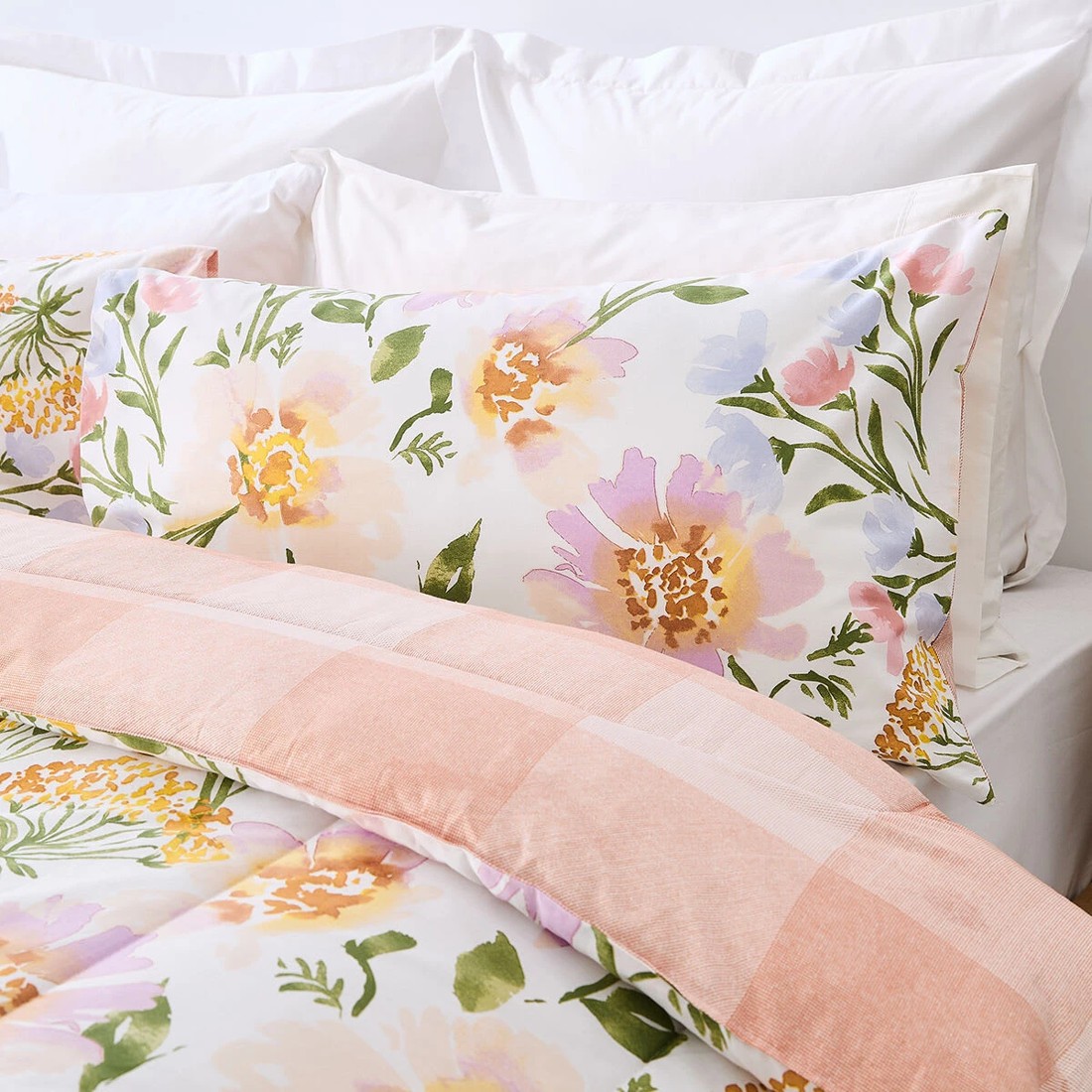 3 Belle Cotton Rich Reversible Comforter Set - Double Bed, 3 of 7