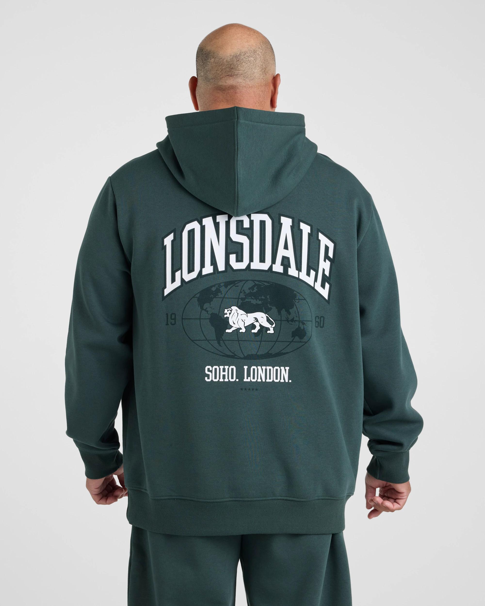 2 Lonsdale London Plus Sport Hoodie KELP, 2 of 5