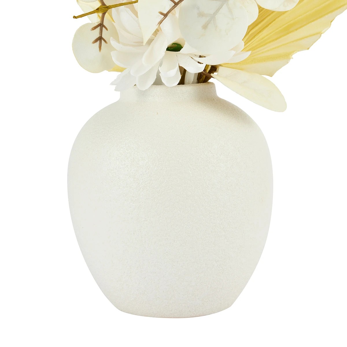 5 Artificial Neutral Florals in Vase, 5 of 7