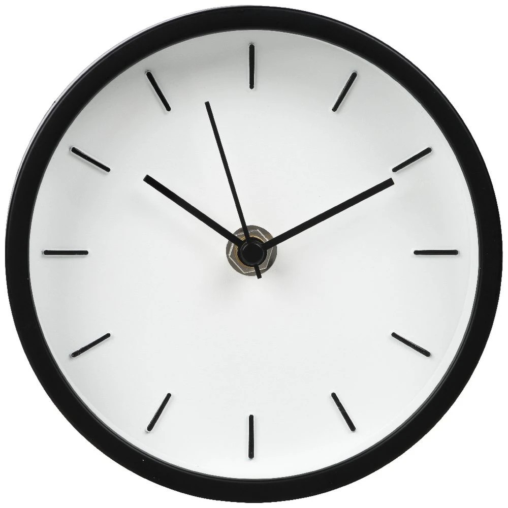 2 Keji 13cm Round Desk Clock Black, 2 of 2