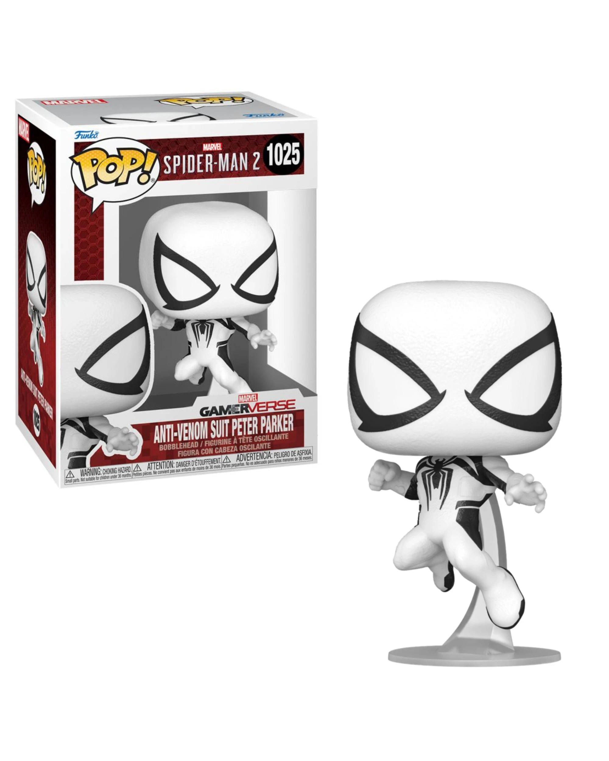 1 Marvel's Spider-Man 2 Anti-Venom Suit Peter Parker Funko POP! Vinyl, 1 of 3