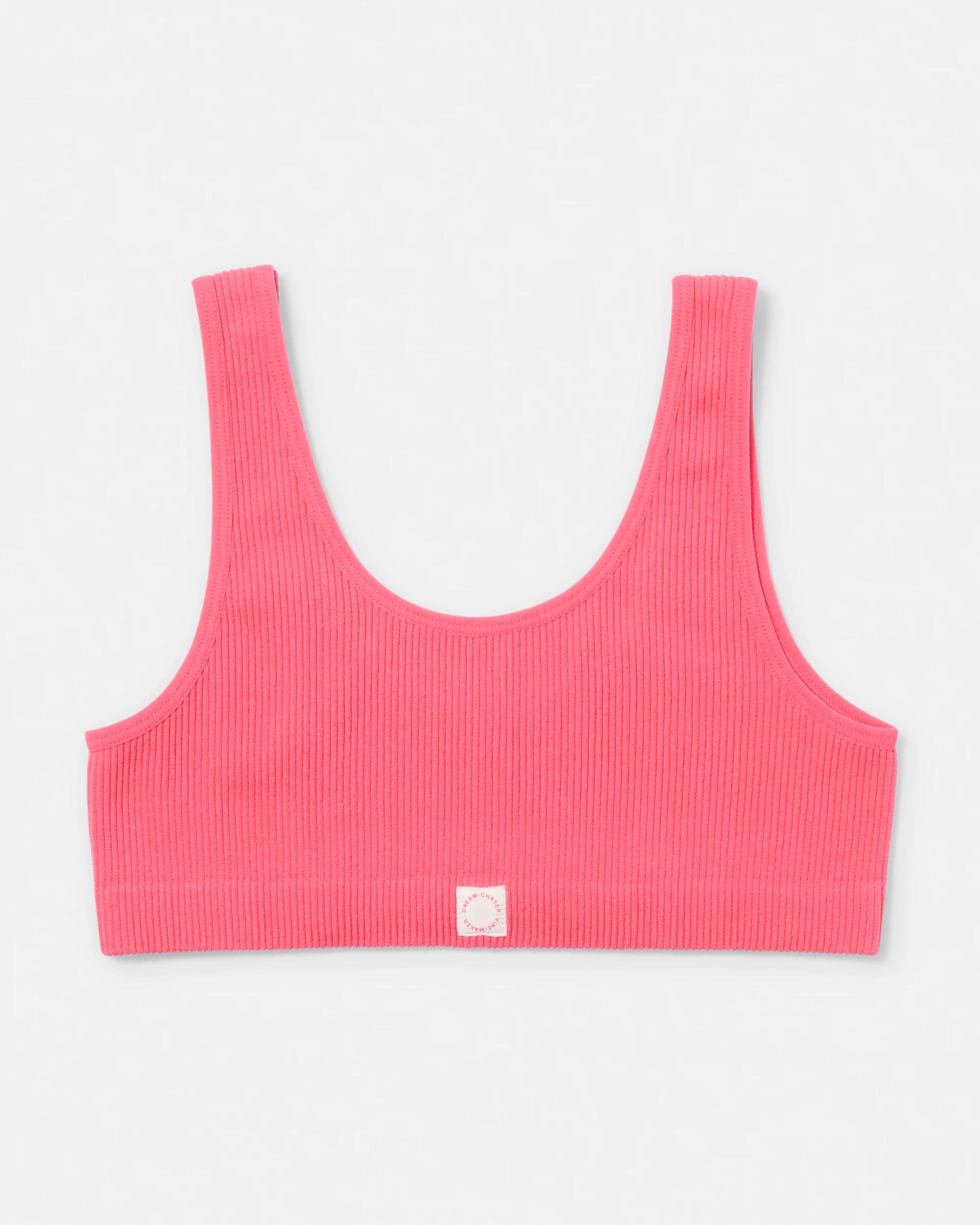 2 2 Pack Rib Seamfree Crop Peach/red, 2 of 3