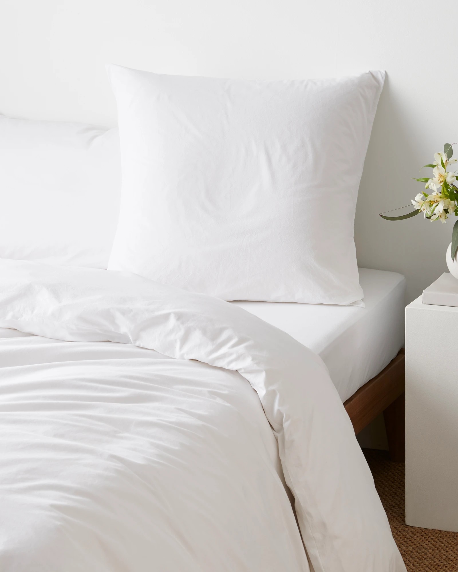 3 Arlo Stonewash European Pillowcase
 - Queen Bed
 - White, 3 of 3