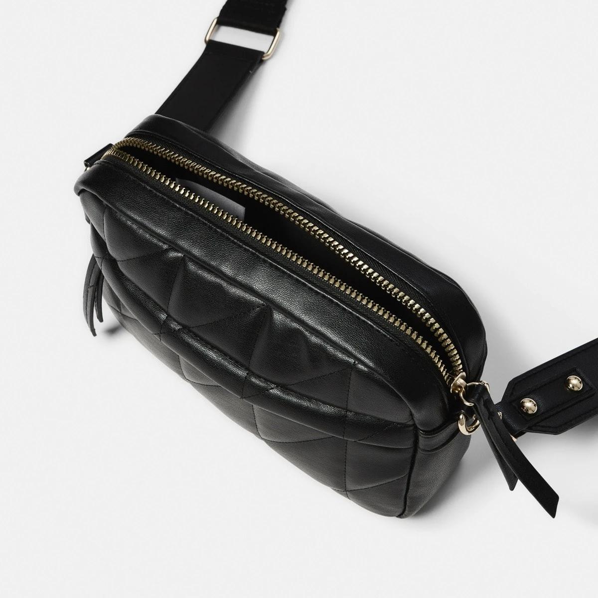 4 Quilted Crossbody Bag BLACK, 4 of 5