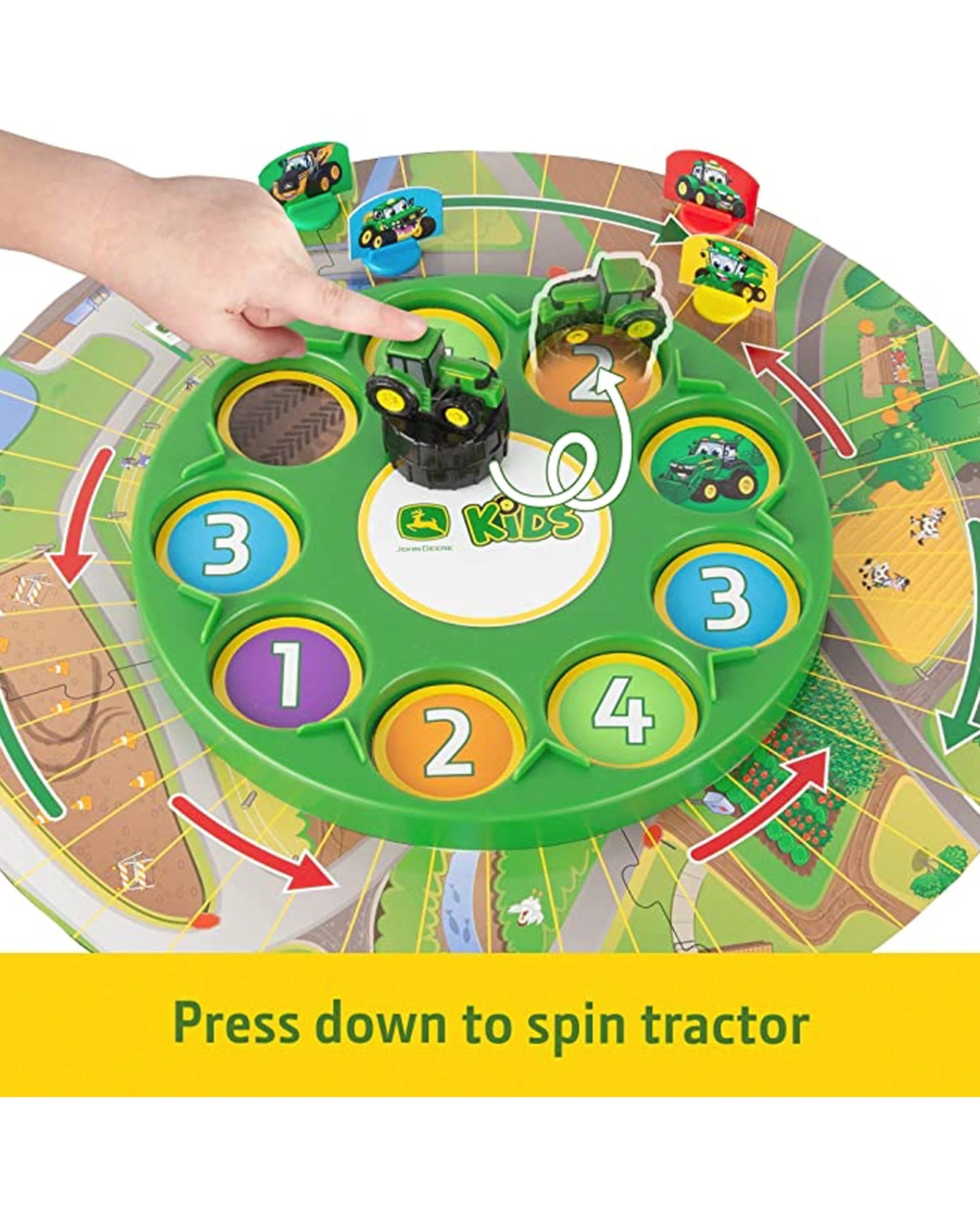 2 John Deere Kids Childrens Go Johnny Go Tractor Board Game 4 Players - Multi, 2 of 5
