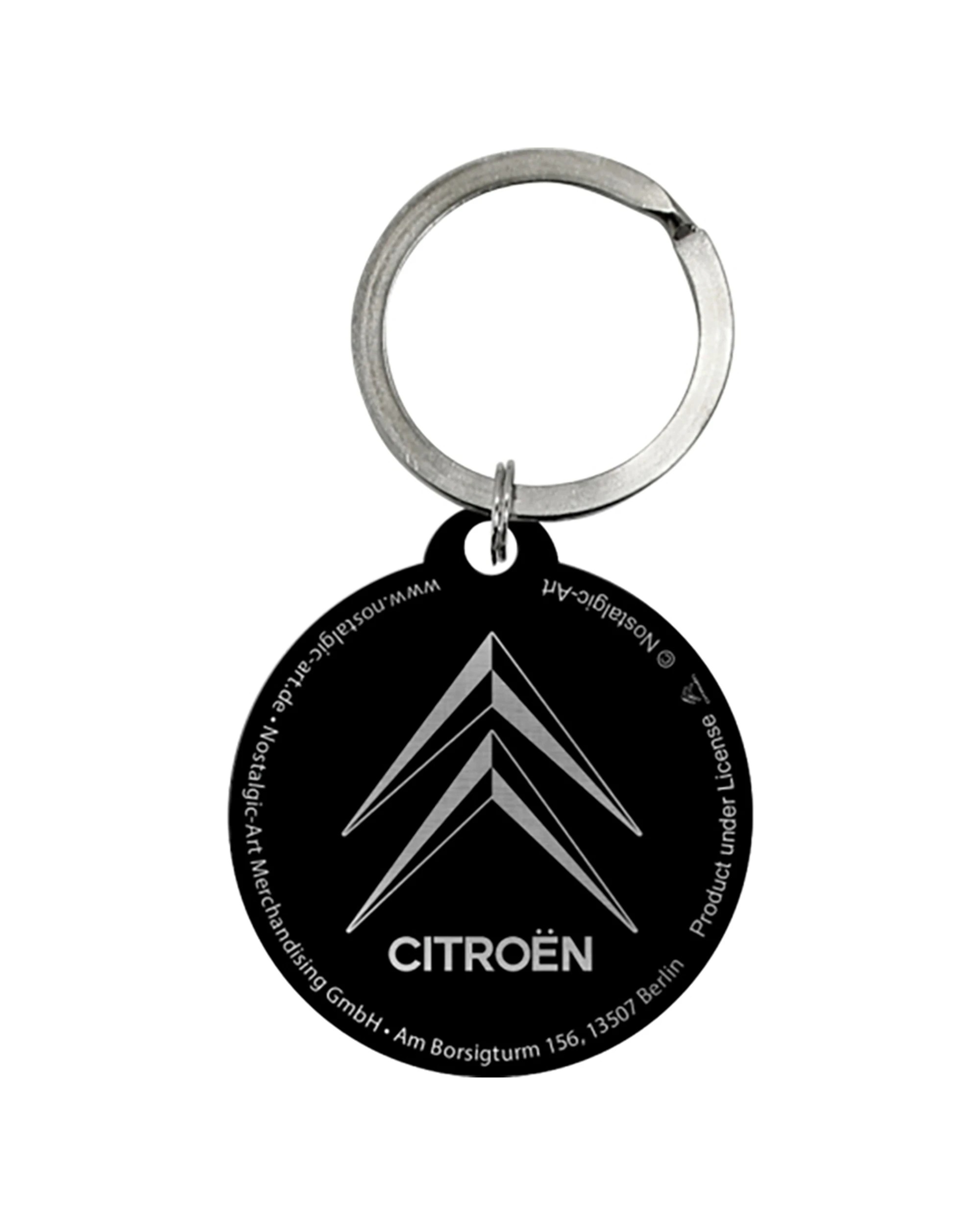 3 Nostalgic-Art Metal Round Keyring Citroen Tacho Stainless Steel - Multi, 3 of 5