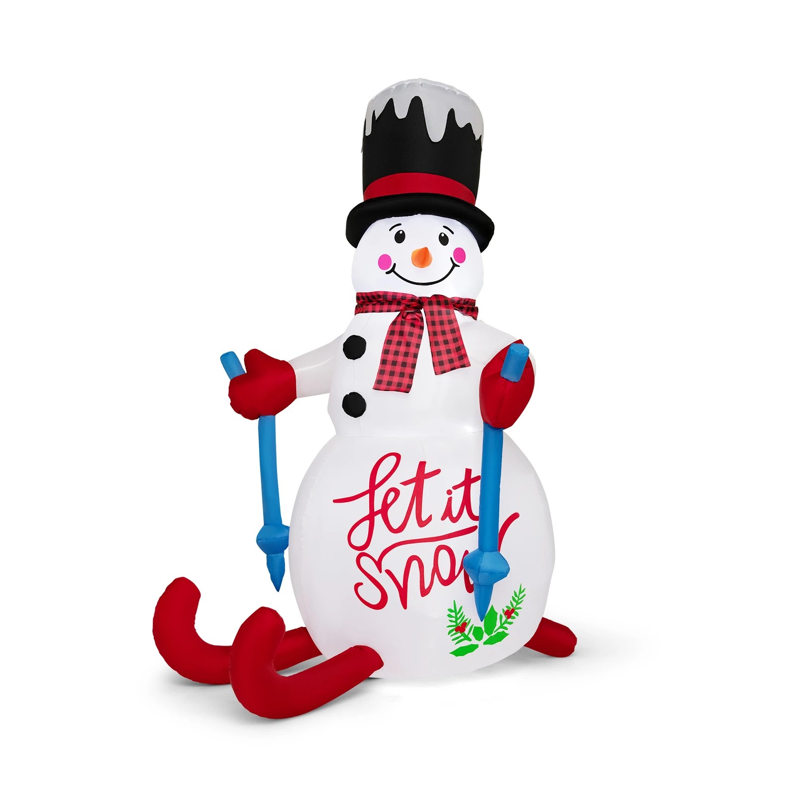 1 Costway 1.85M Illuminated Christmas Inflatable Snowmen LED Lights Blow-up Decor Xmas Decor Outdoor, 1 of 9