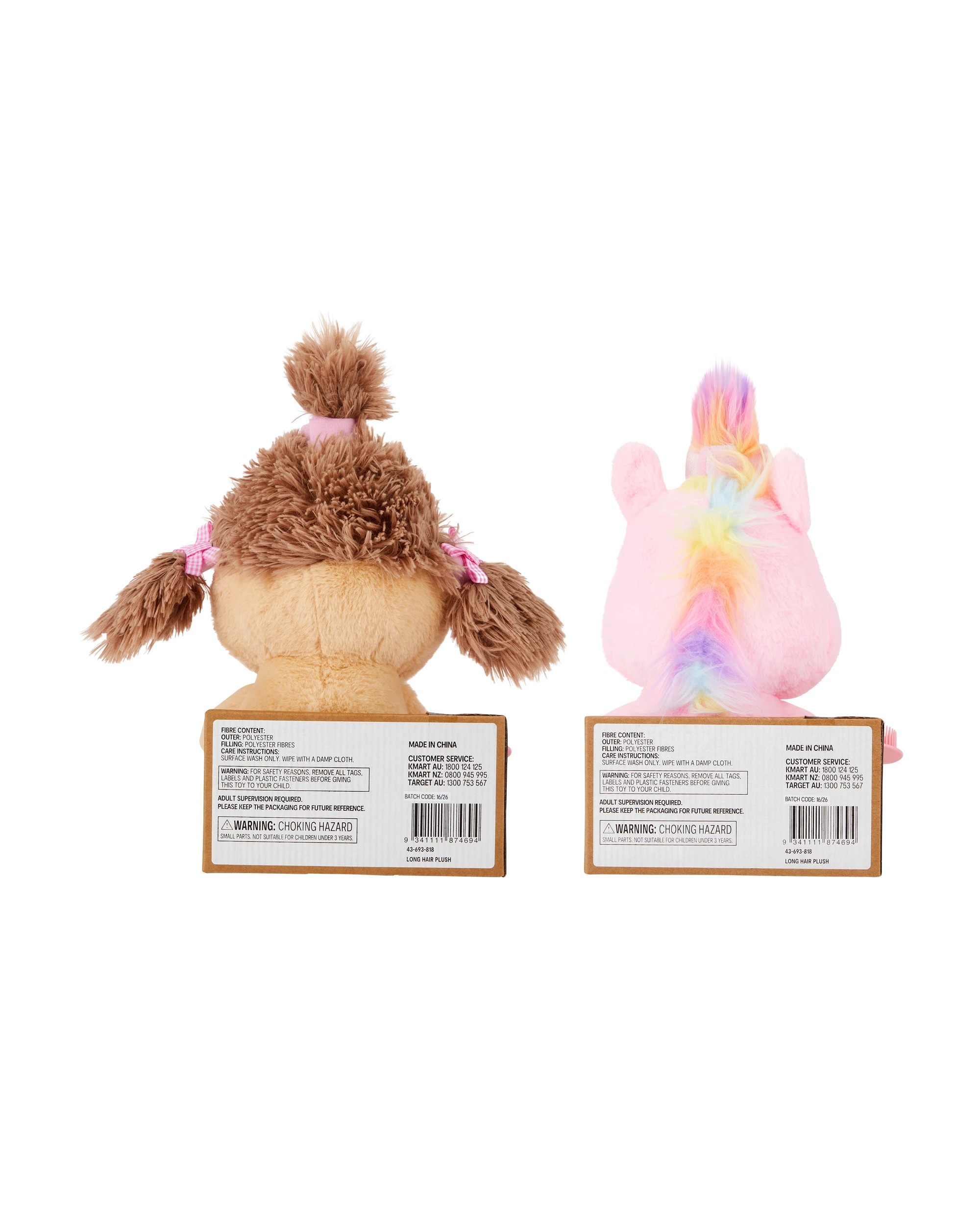 4 Long Hair Plush - Assorted, 4 of 4