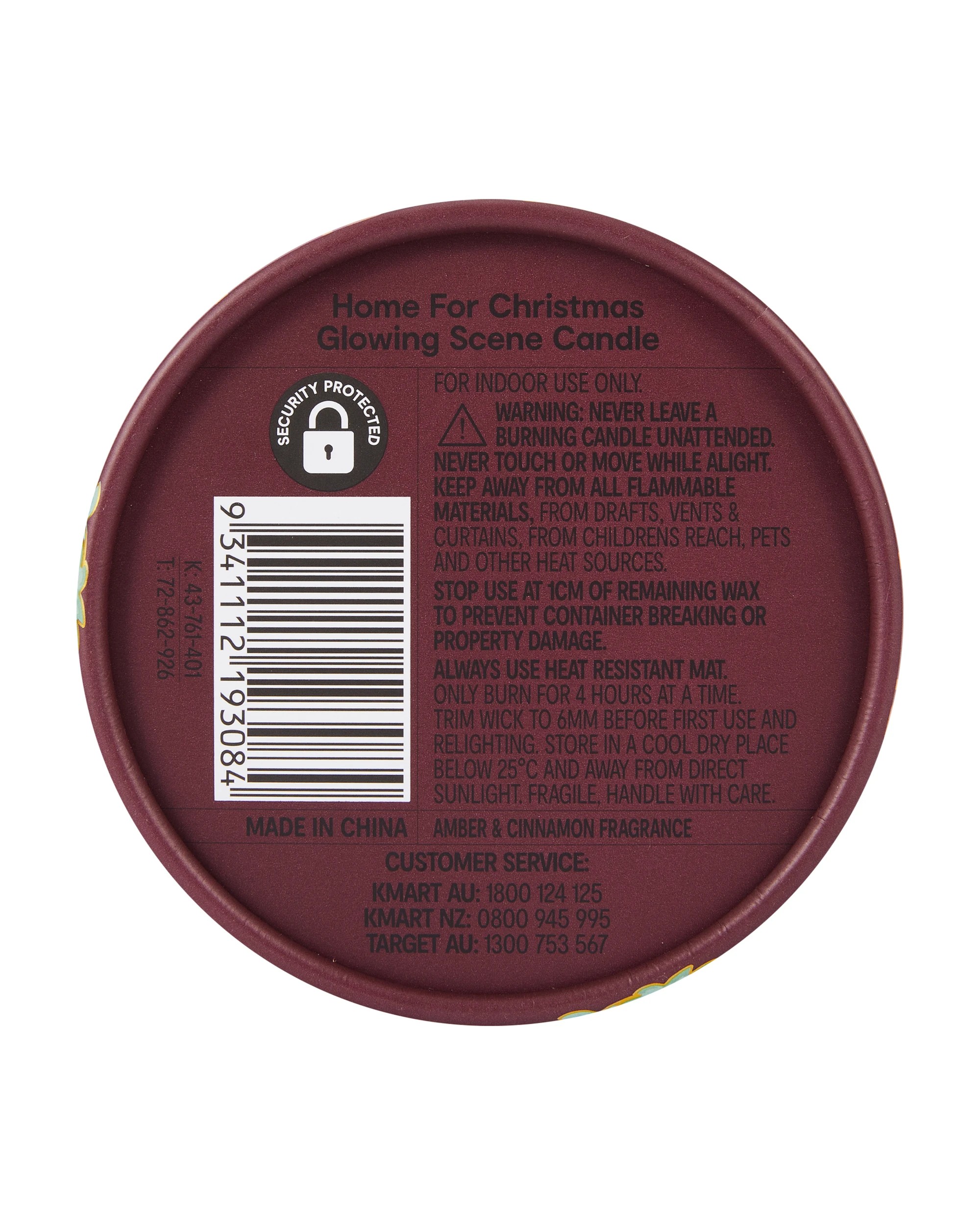 6 Home For Christmas Glowing Scene Candle, 6 of 6