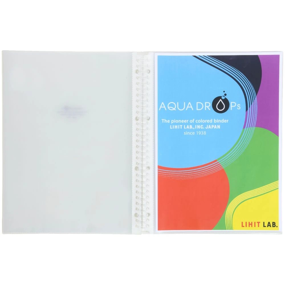 4 Aqua Drops Refillable Display Book A4 10 Pocket Clear, 4 of 5