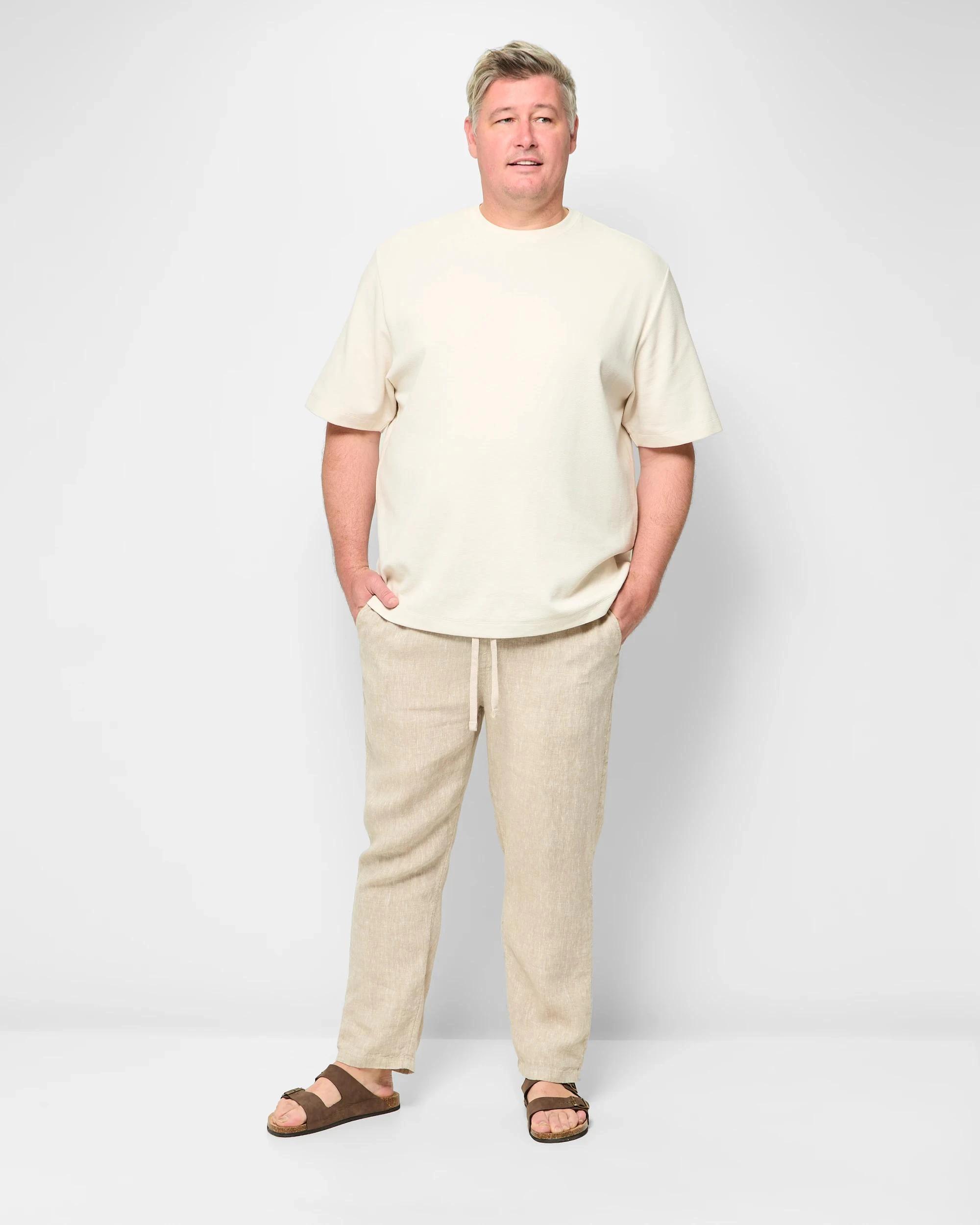 2 Target Man Plus Plus Size European Linen Pants STONE, 2 of 5