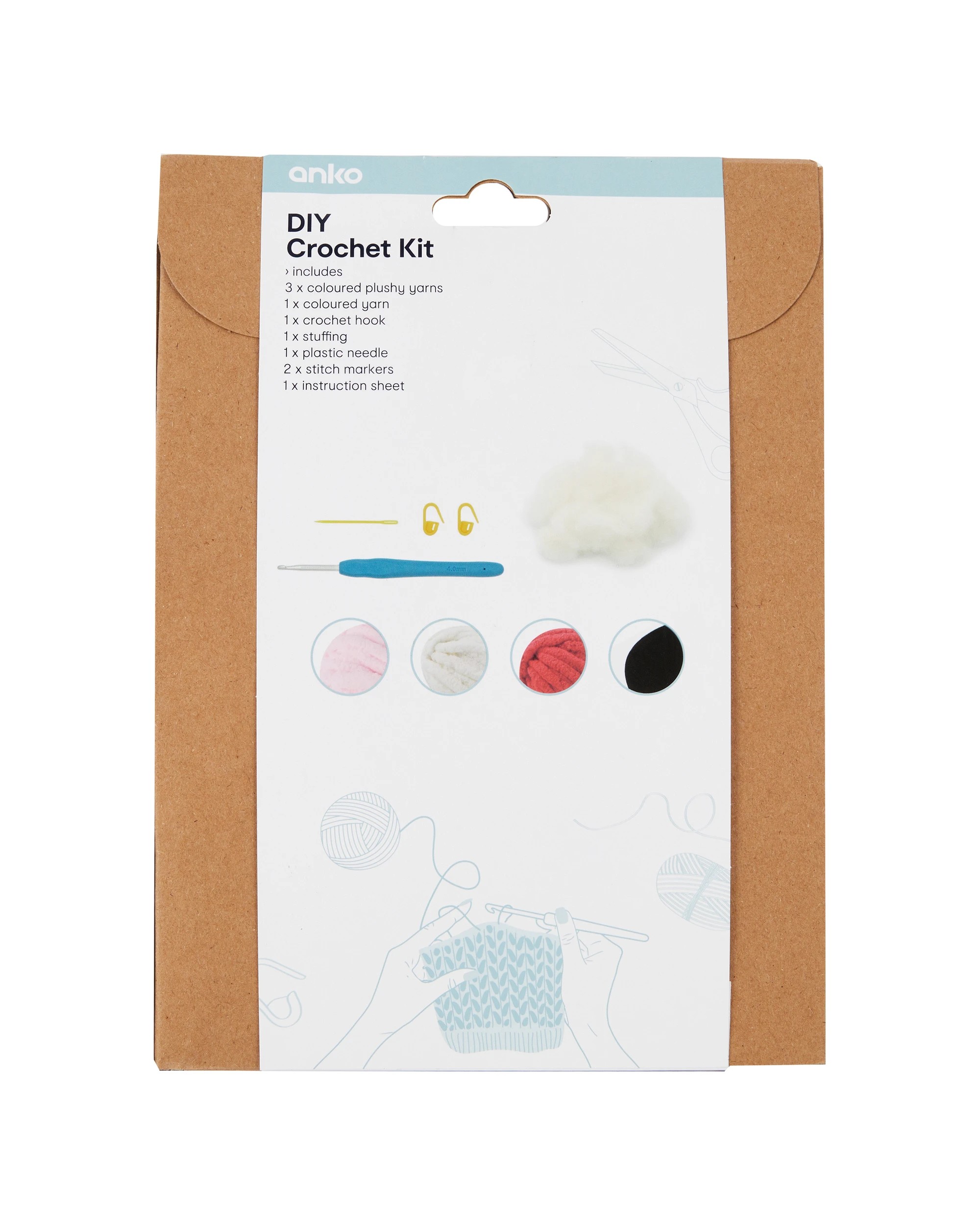 3 DIY Crochet Kit - Kawaii Bunny, 3 of 3