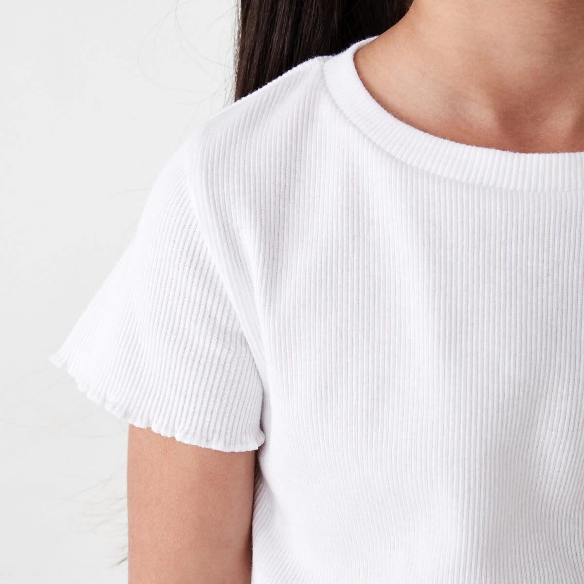 4 Short Sleeve Rib T-shirt WHITE, 4 of 7