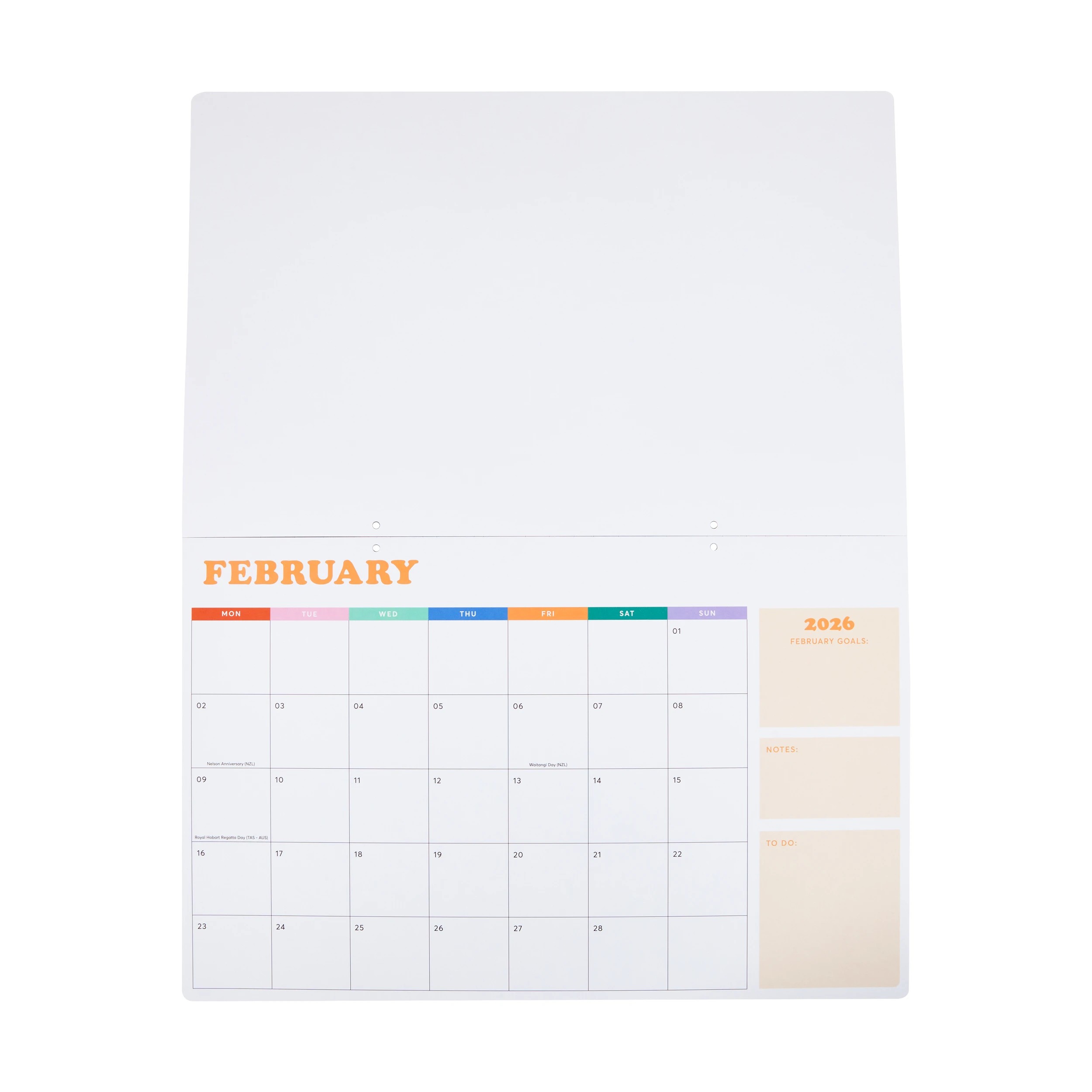 3 2026 Wall Jumbo Colour Calendar, 3 of 4