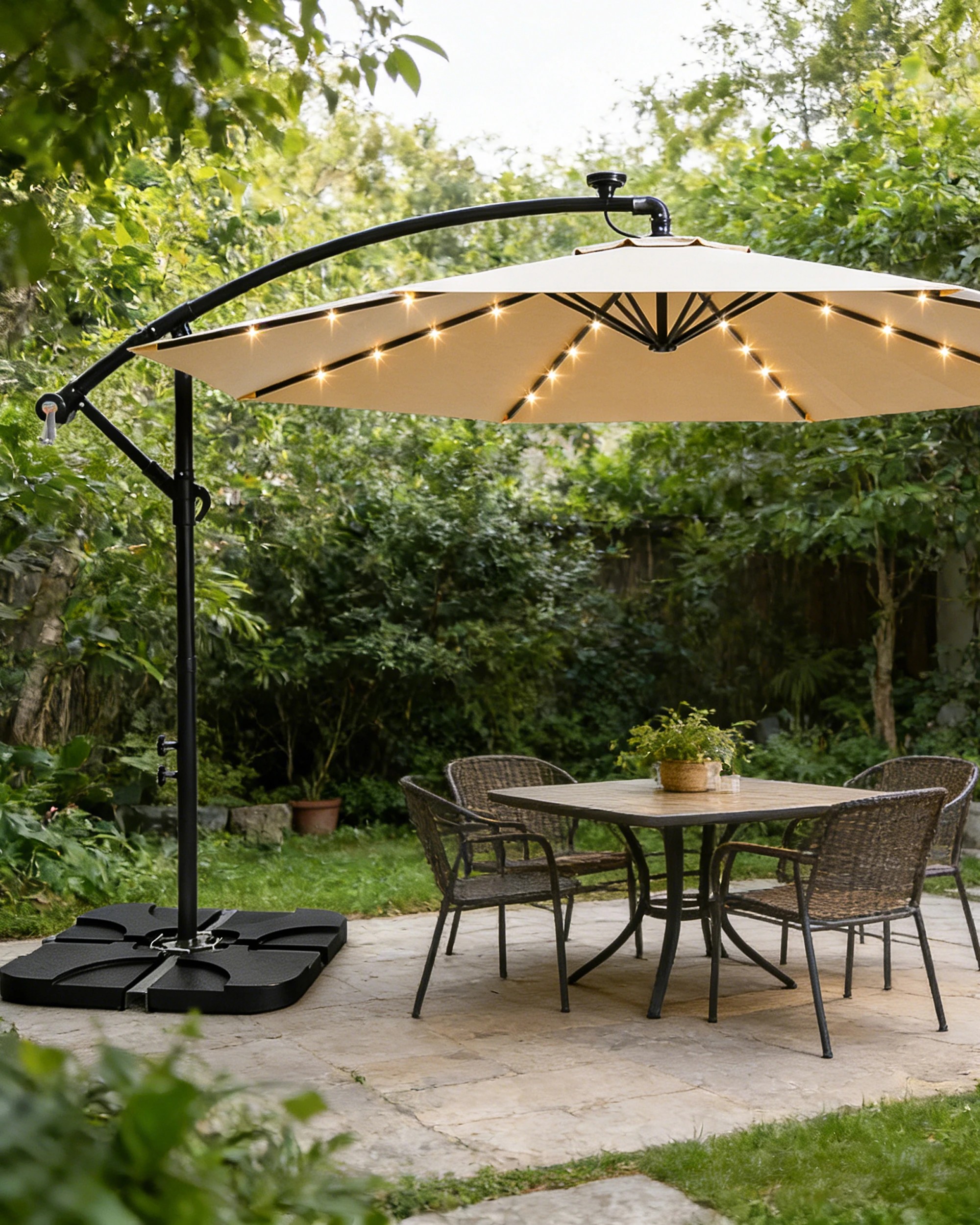 7 Advwin Outdoor Umbrella Cantilever Base -Black, 7 of 7