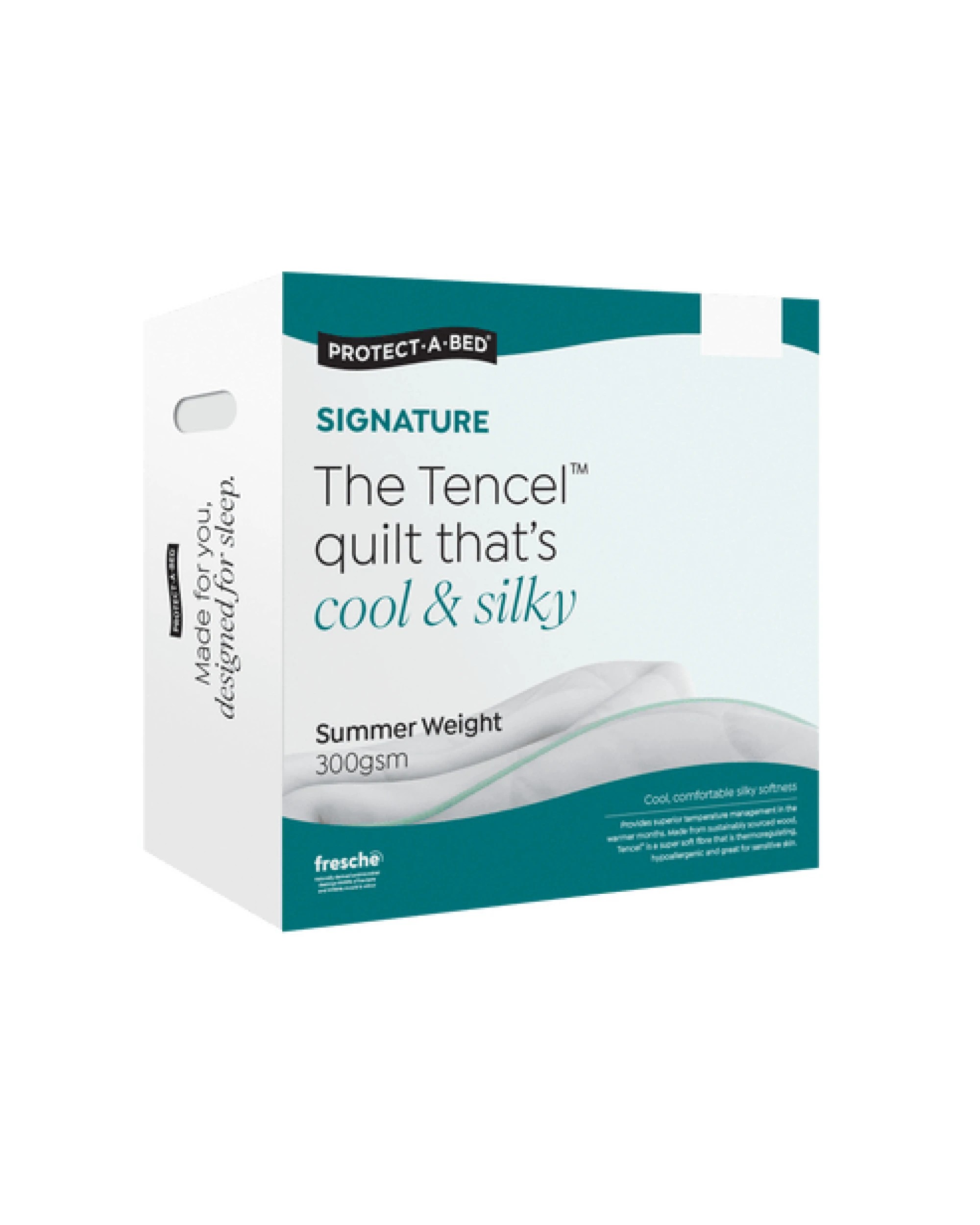 1 Protect A Bed Luxia Tencel Quilt Summer (Fresche) 300Gsm - Single Bed - White, 1 of 6