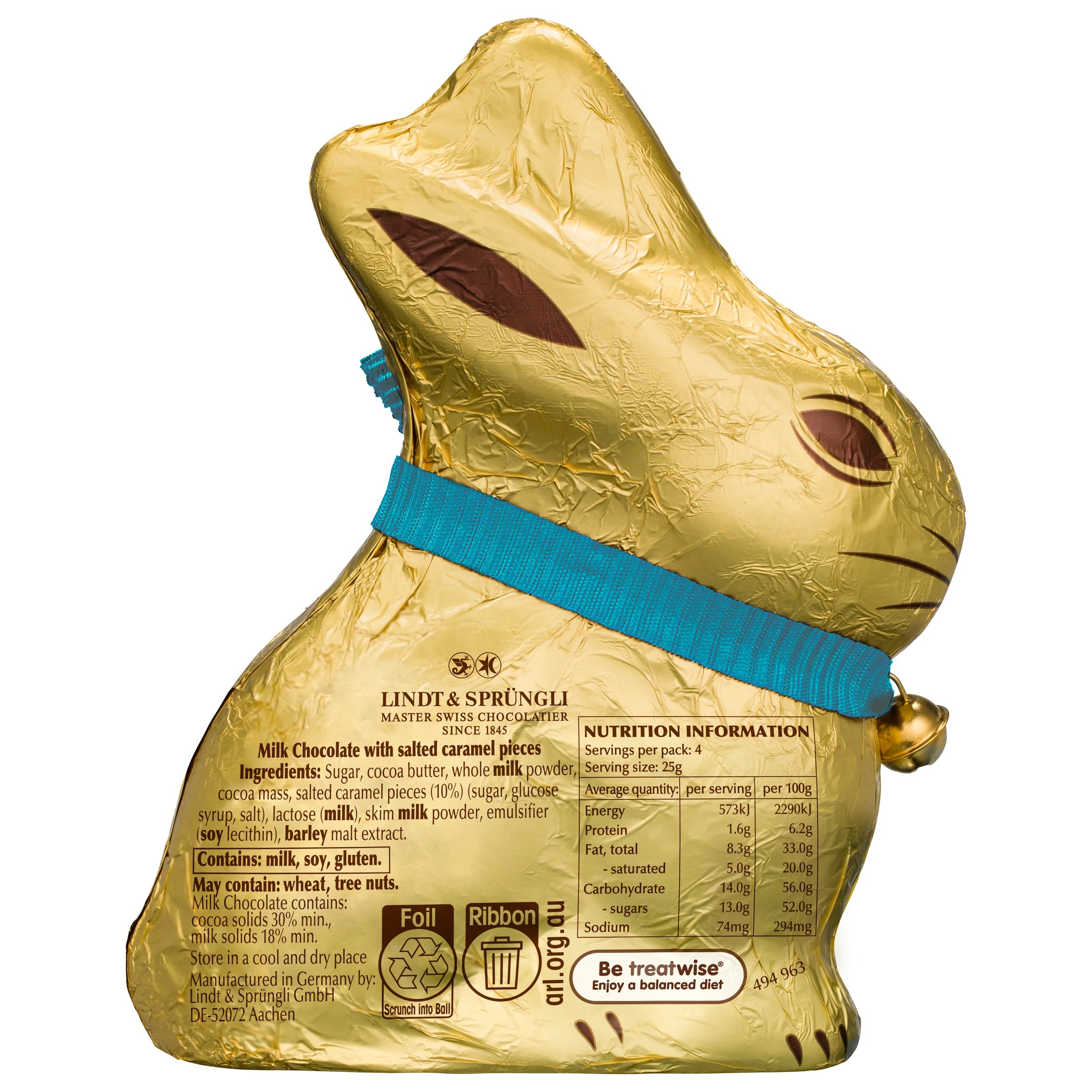 2 Lindt Gold Bunny Salted Caramel 100g, 2 of 3