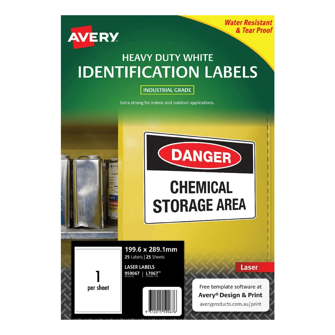 2 Avery 1UP Heavy Duty Laser Labels 25 Pack, 2 of 4