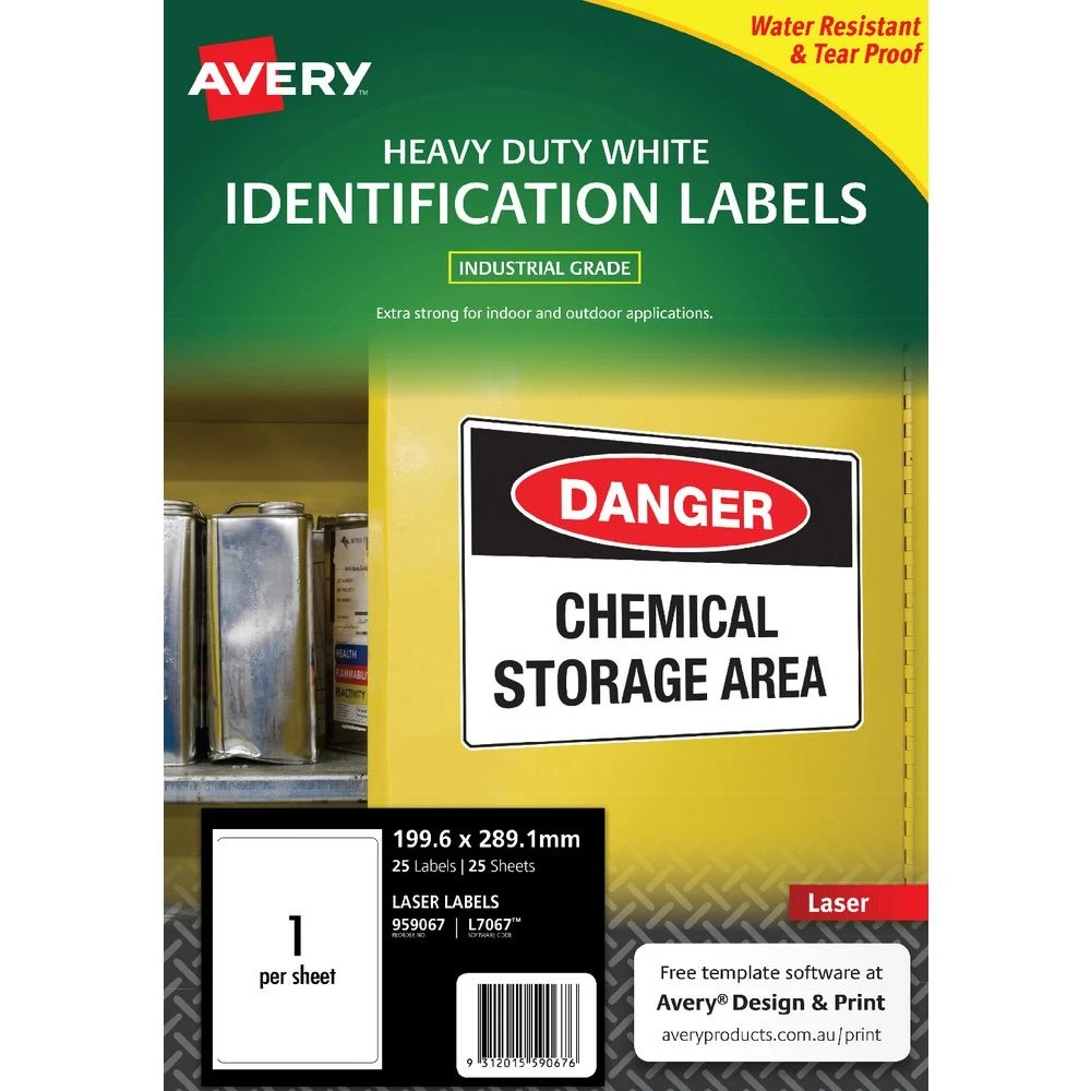 2 Avery 1UP Heavy Duty Laser Labels 25 Pack, 2 of 4