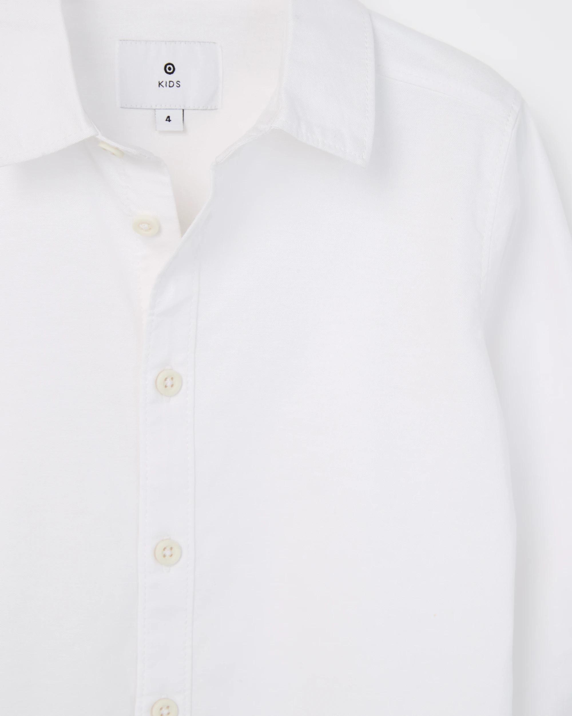 5 Target Kids Long Sleeve Oxford Suiting Shirt WHITE, 5 of 5