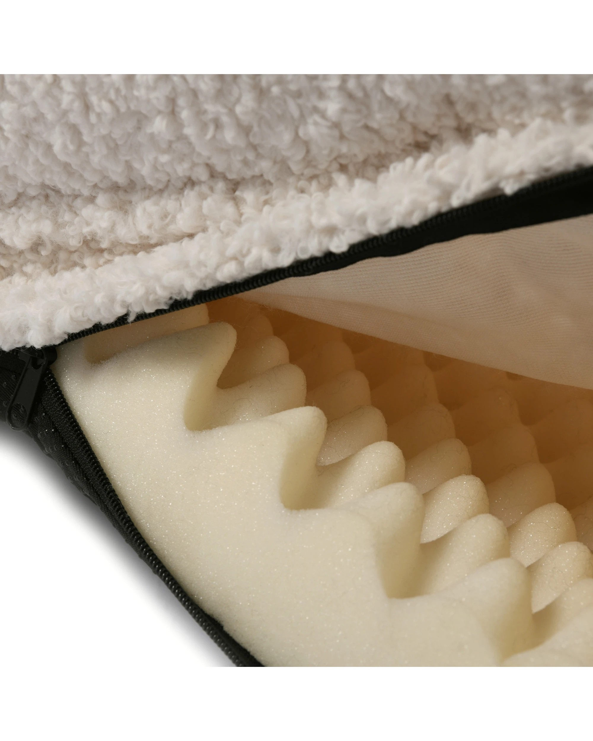 9 Charlie's Teddy Fleece Orthopedic Memory Foam Sofa Dog Bed with Bolster Medium - Cream, 9 of 9