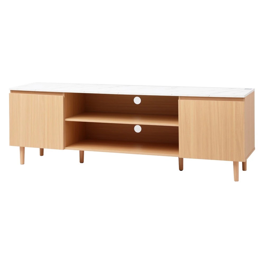 1 Artiss TV Cabinet Entertainment Unit Stand 180CM Pine - Multi, 1 of 3