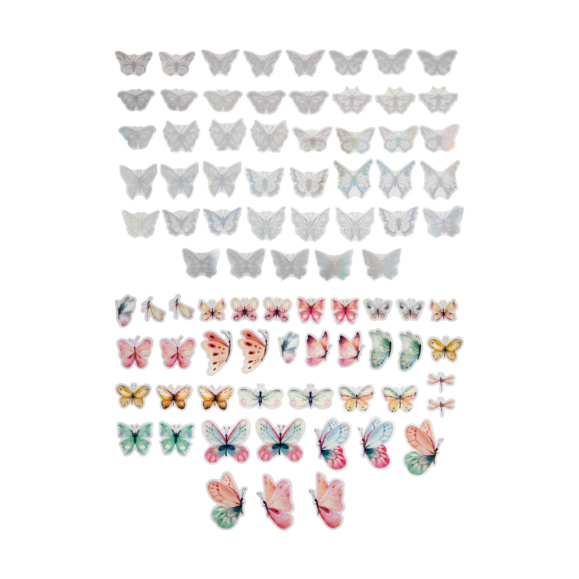 2 85 Pack Transparent Stickers - Butterfly, 2 of 2