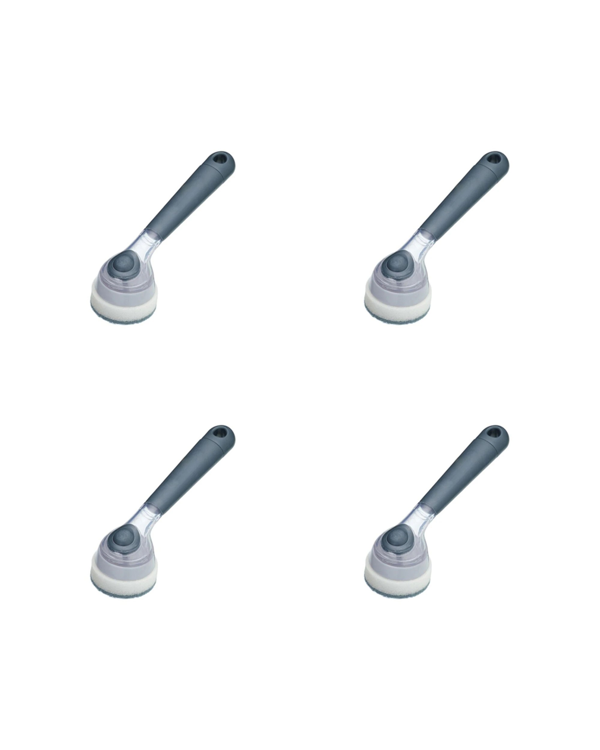 1 MasterCraft 4PK Soap Dispensing Dish Brush Cleaner Ergonomic 20cm - Grey, 1 of 5