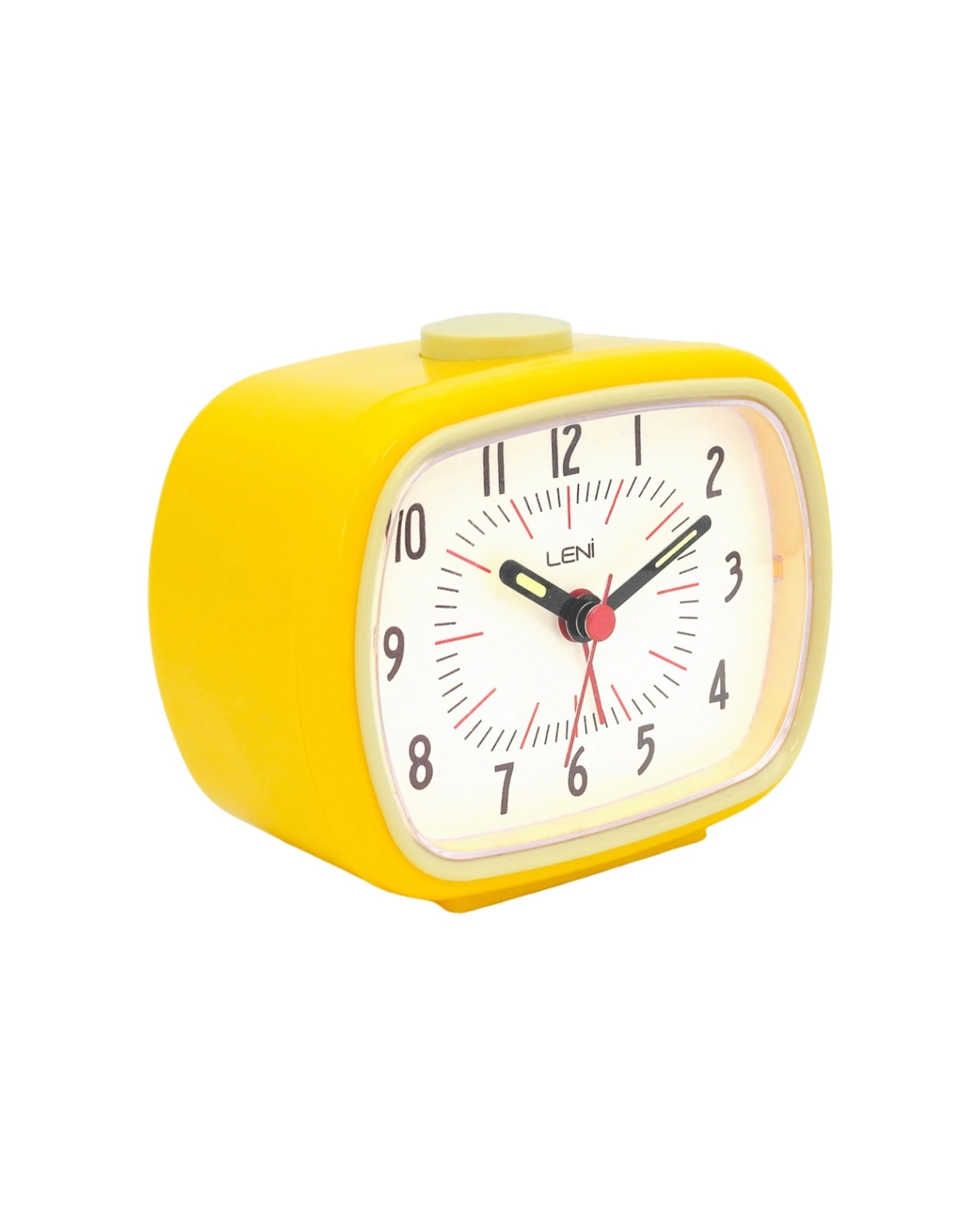 4 Leni Retro 9cm Alarm Clock Luminescent Hands Audible Beep-Beep Alarm - Yellow, 4 of 8