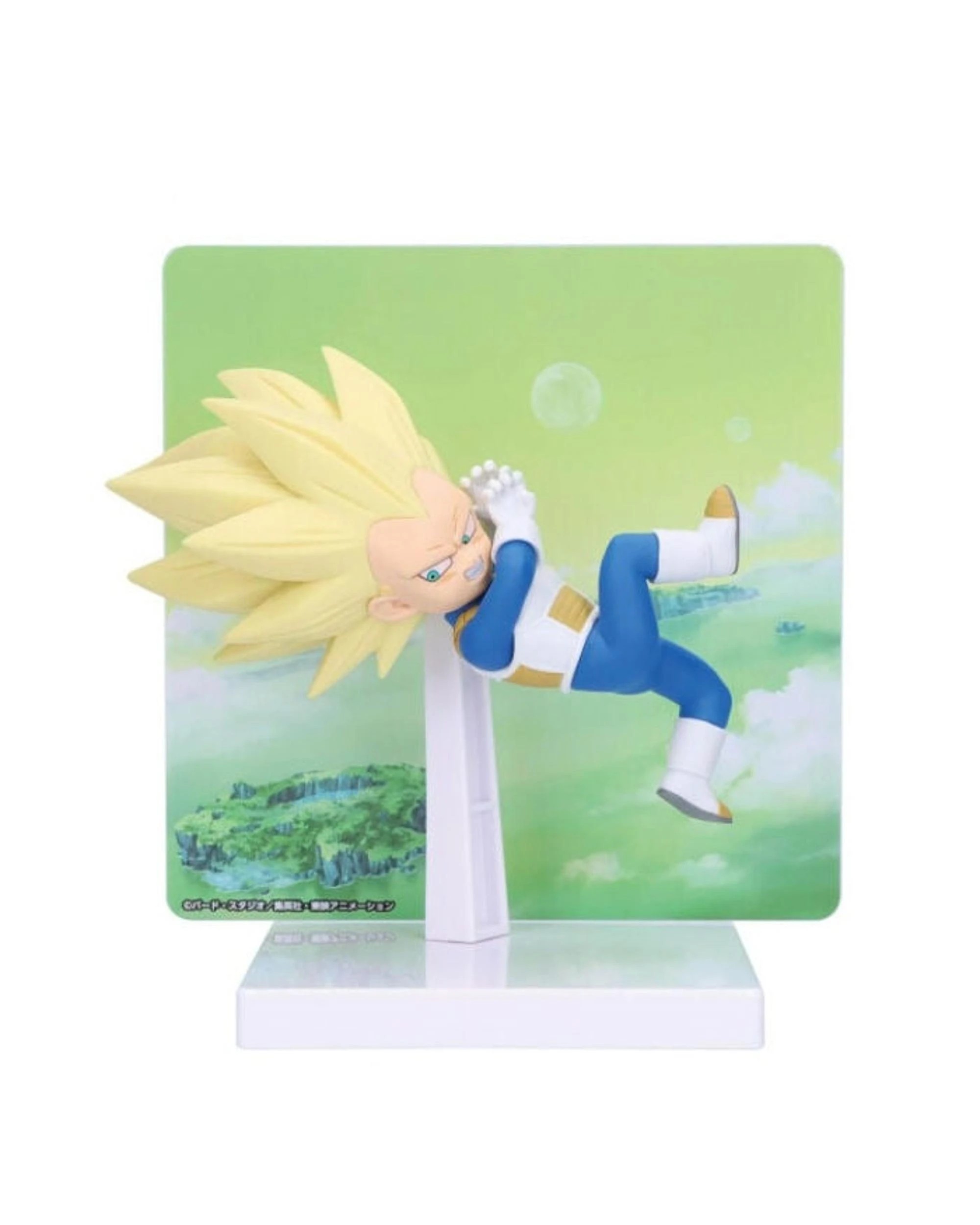 1 Banpresto Dragon Ball Daima Super Saiyan 3 Vegeta Mini Figure with Panel, 1 of 3