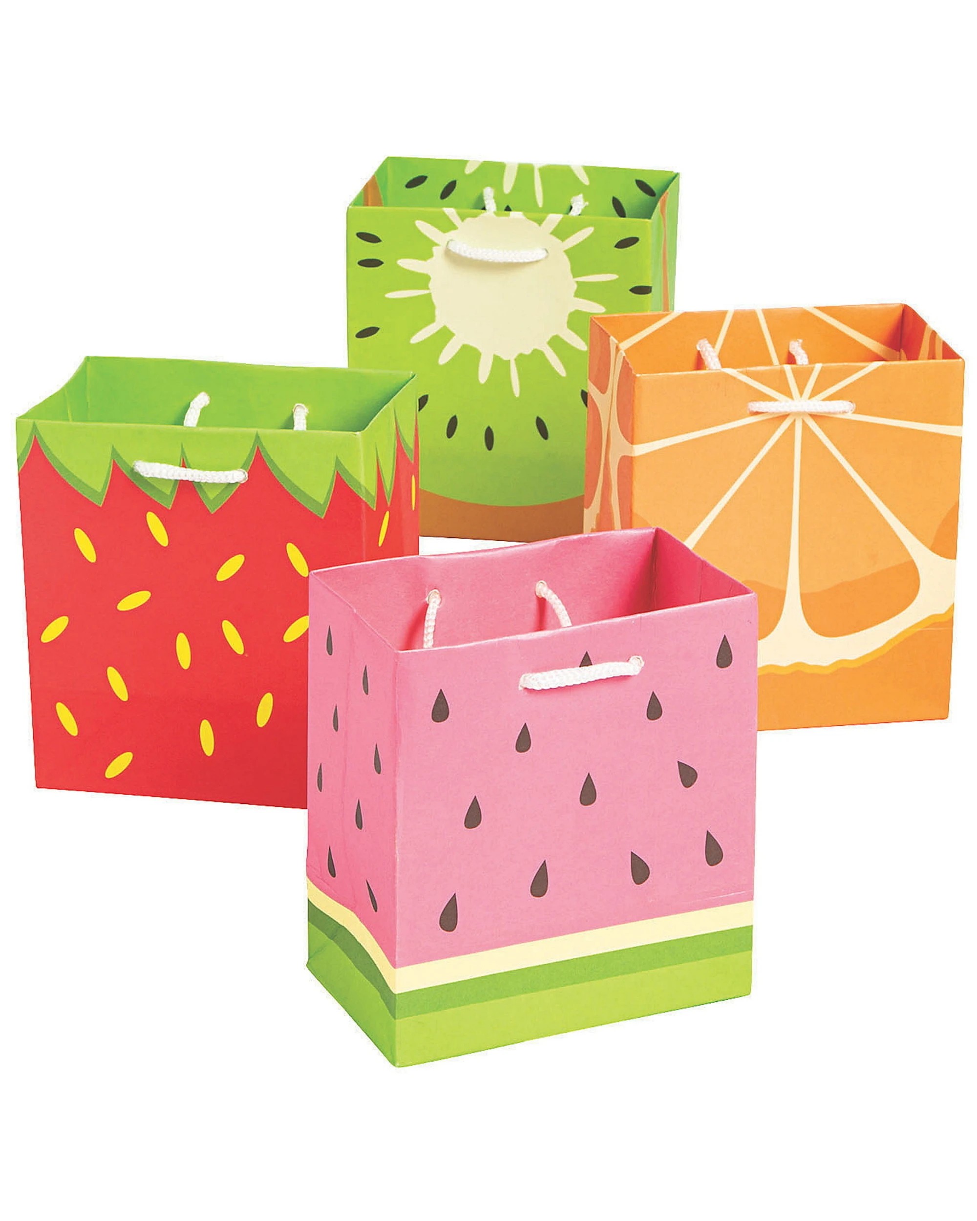 1 Partyrama Tutti Frutti Gift Bags 11.5cm Pack of 12, 1 of 2