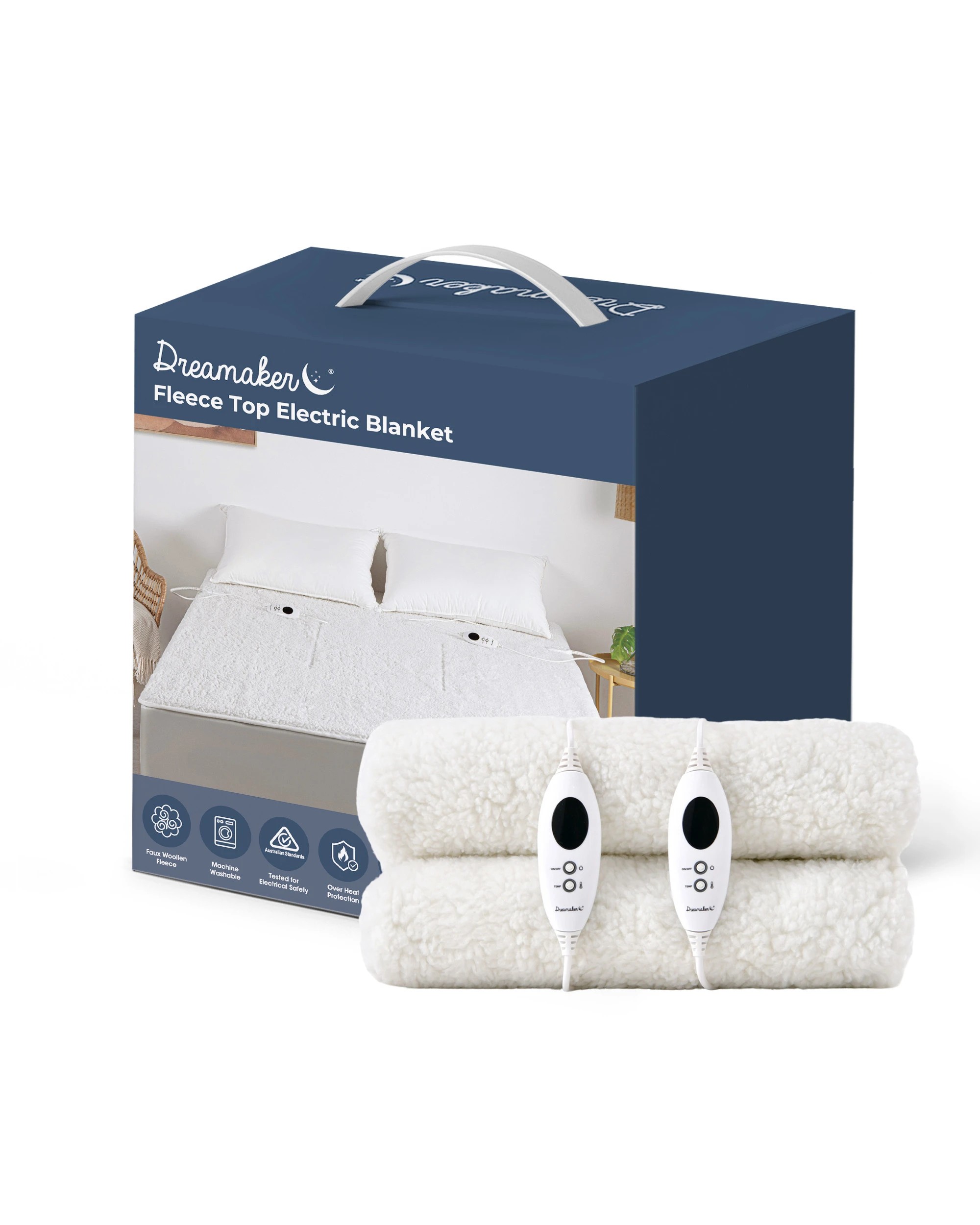 9 Dreamaker 350gsm Fleece Top Electric Blanket - Super King Bed - Beige, 9 of 9