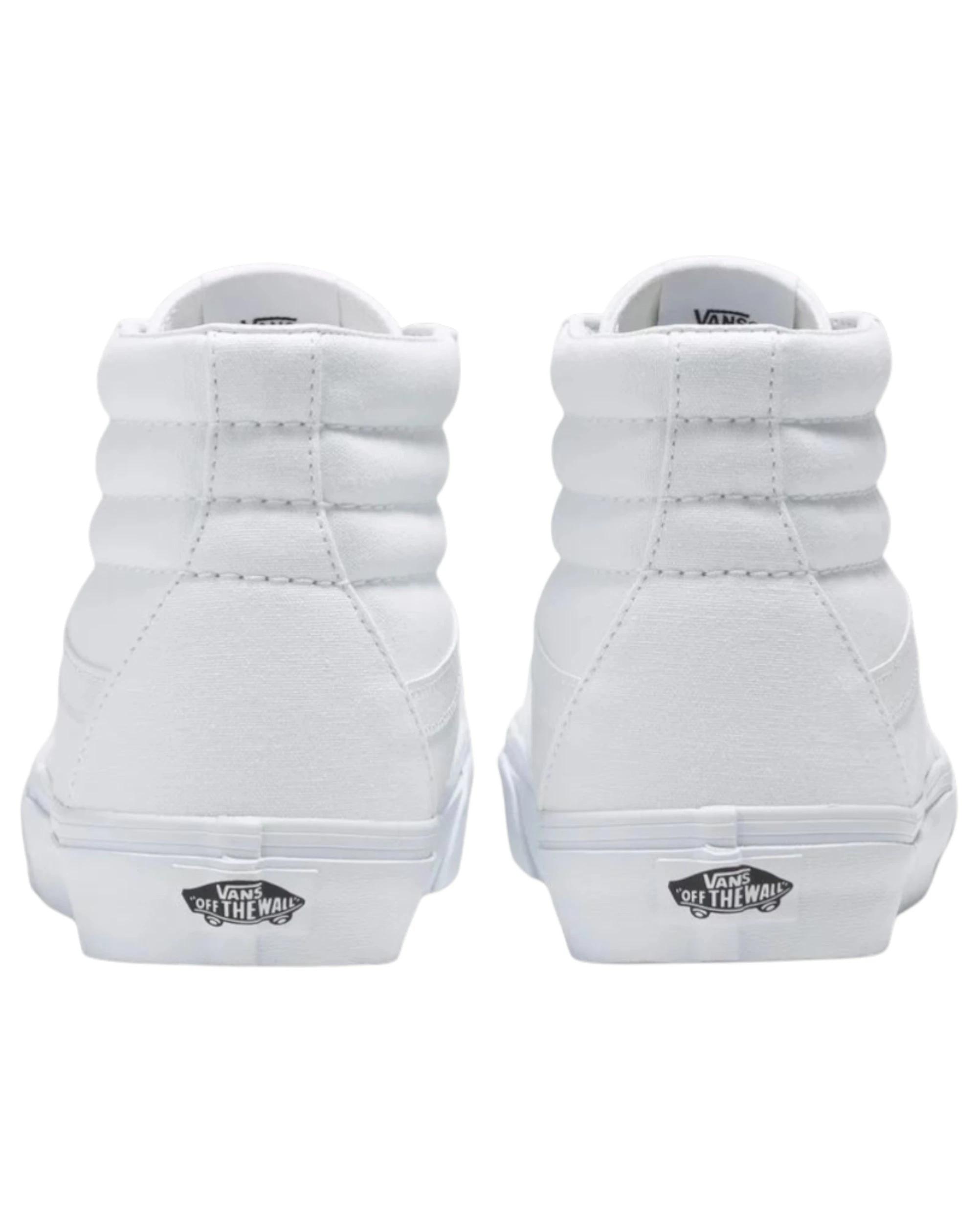 2 Vans Unisex SK8-HI True White Lace Up High Top Shoes WHITE, 2 of 4