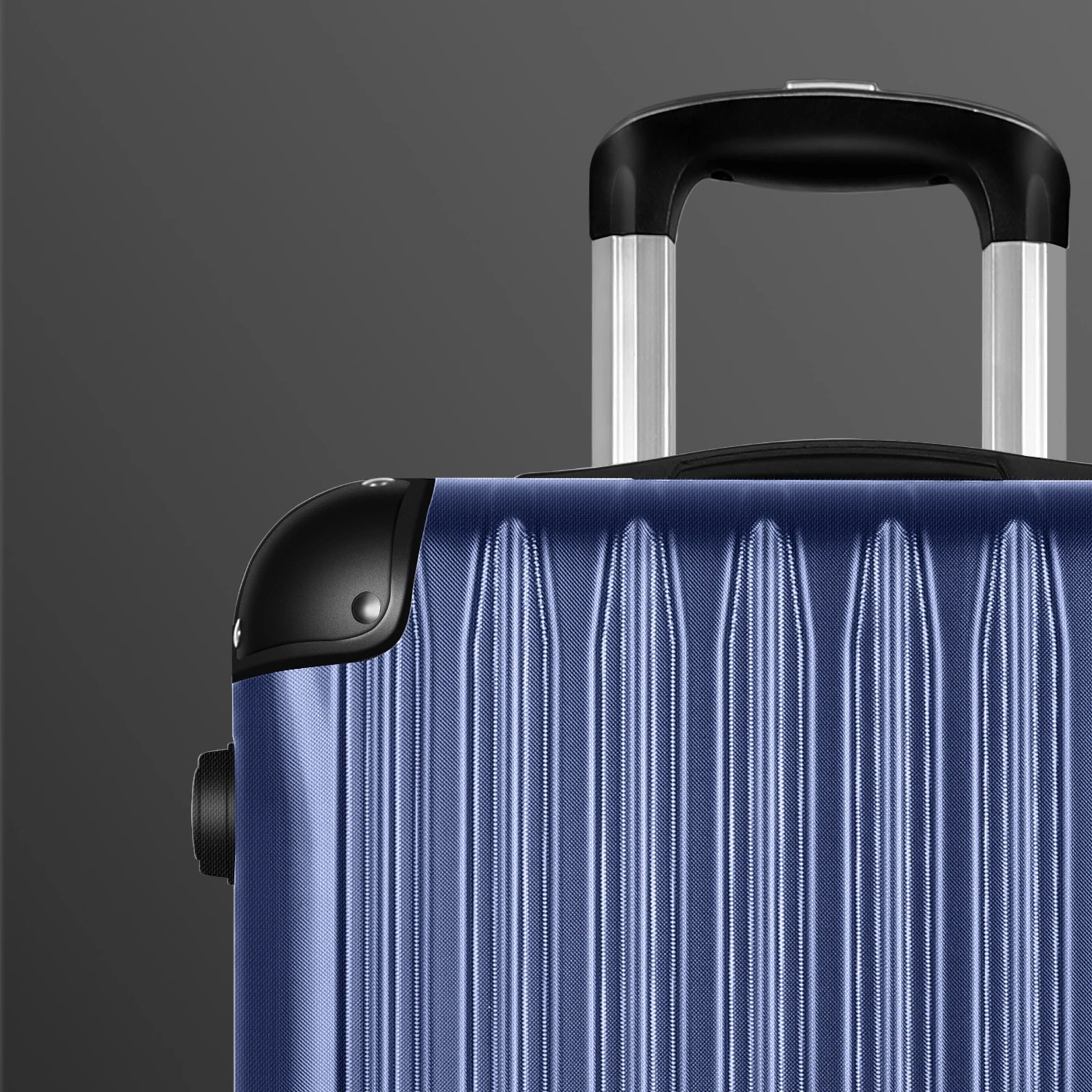 4 Alfordson Luggage 3PCS Suitcase Sets ABS+PC Trolley TSA Hard Shell Case - Blue, 4 of 10
