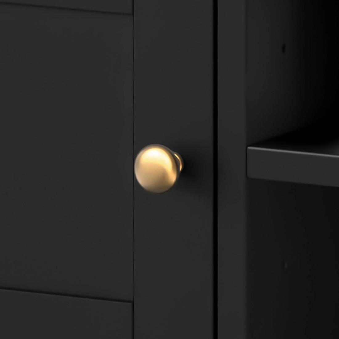 6 Alfordson TV Cabinet Entertainment Unit Stand Hamptons 120cm Storage - Black, 6 of 10